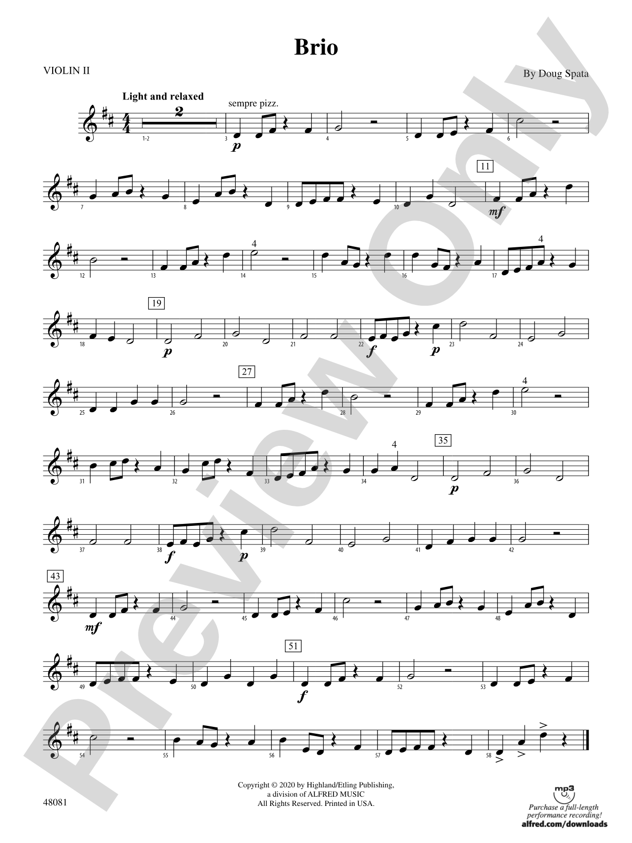 Brio: 2nd Violin