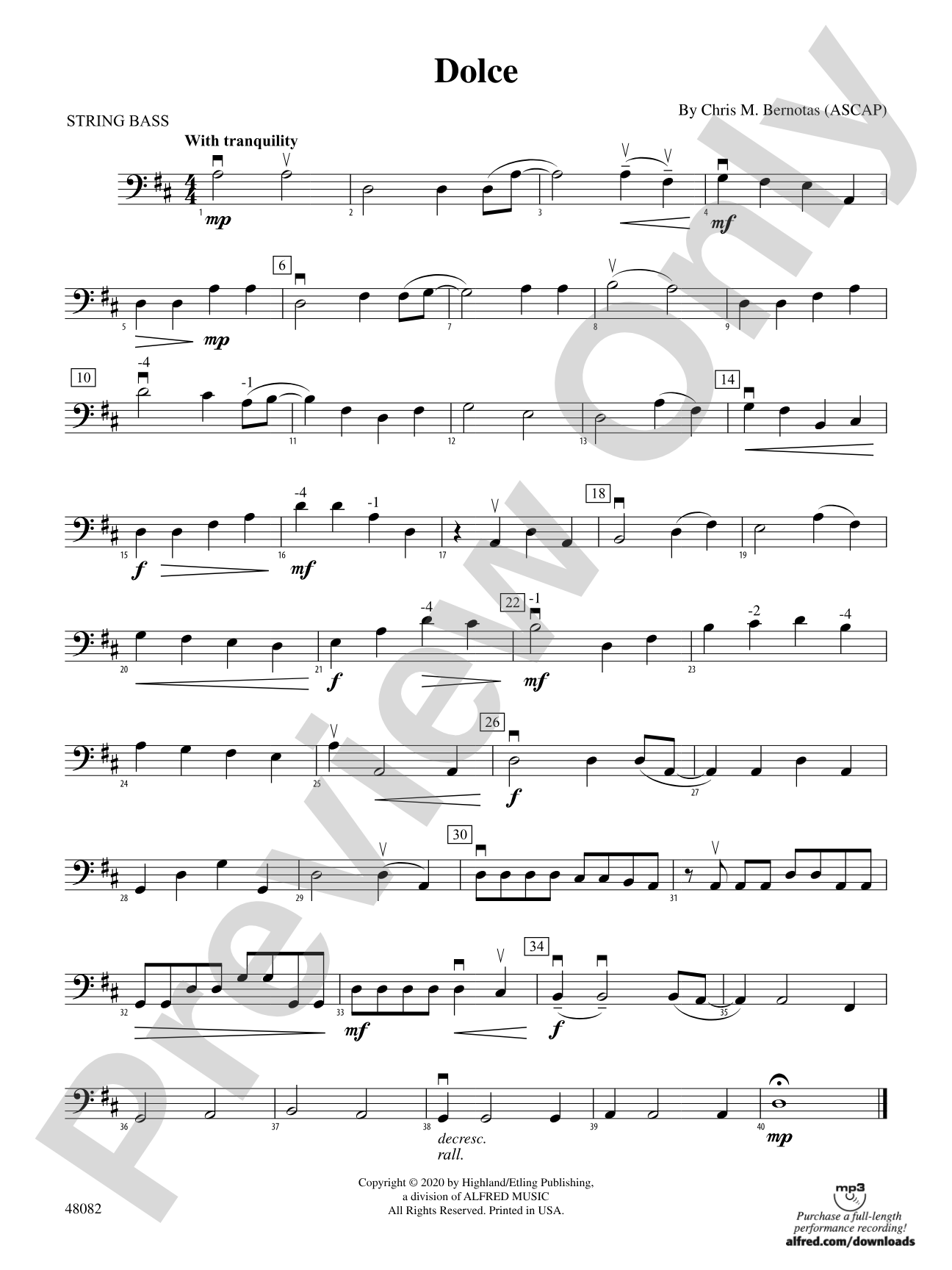 Dolce: String Bass