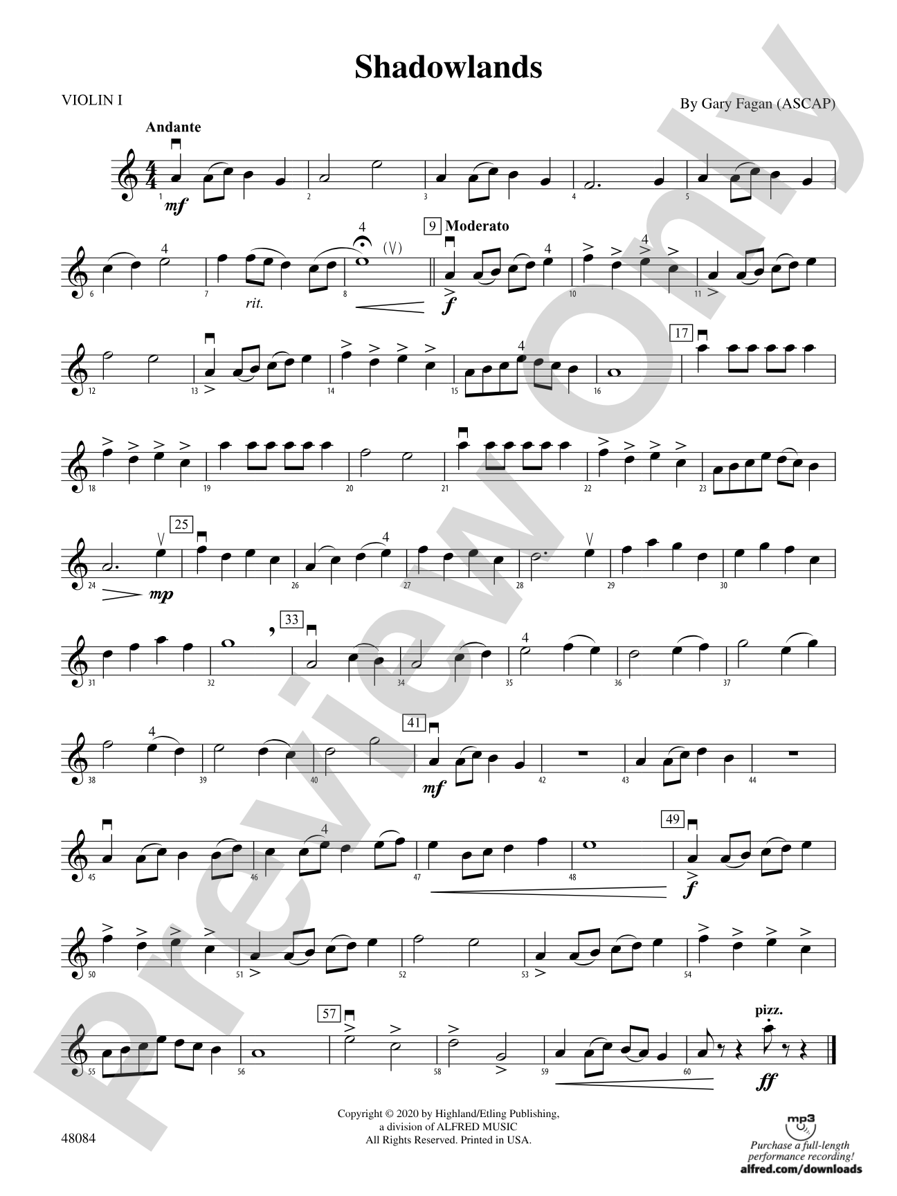 Shadowlands: 1st Violin