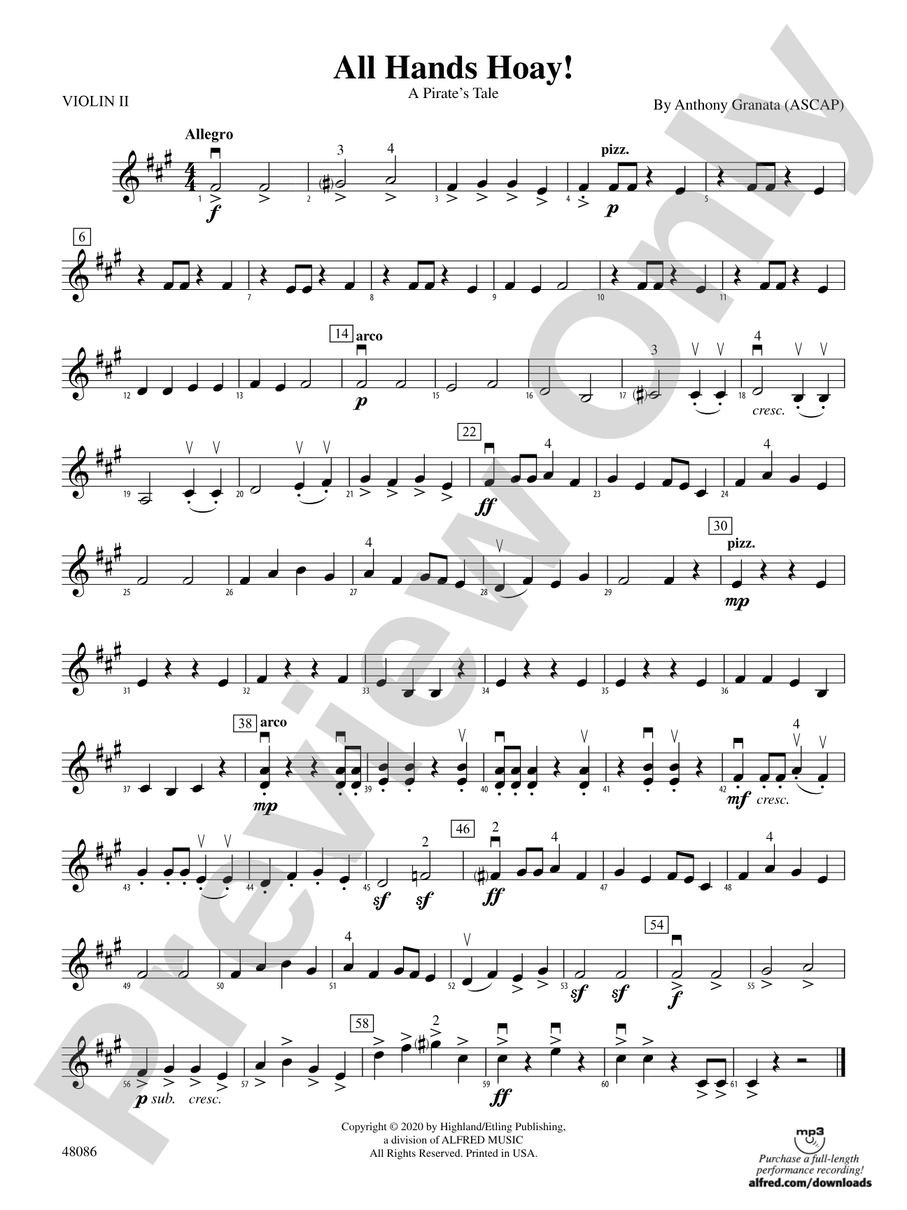 All Hands Hoay!: 2nd Violin