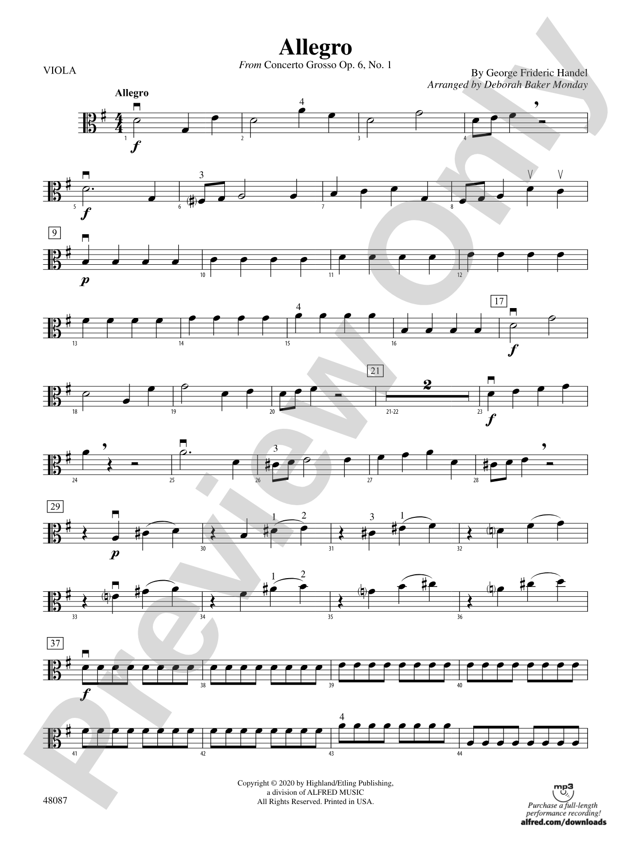 Allegro: Viola