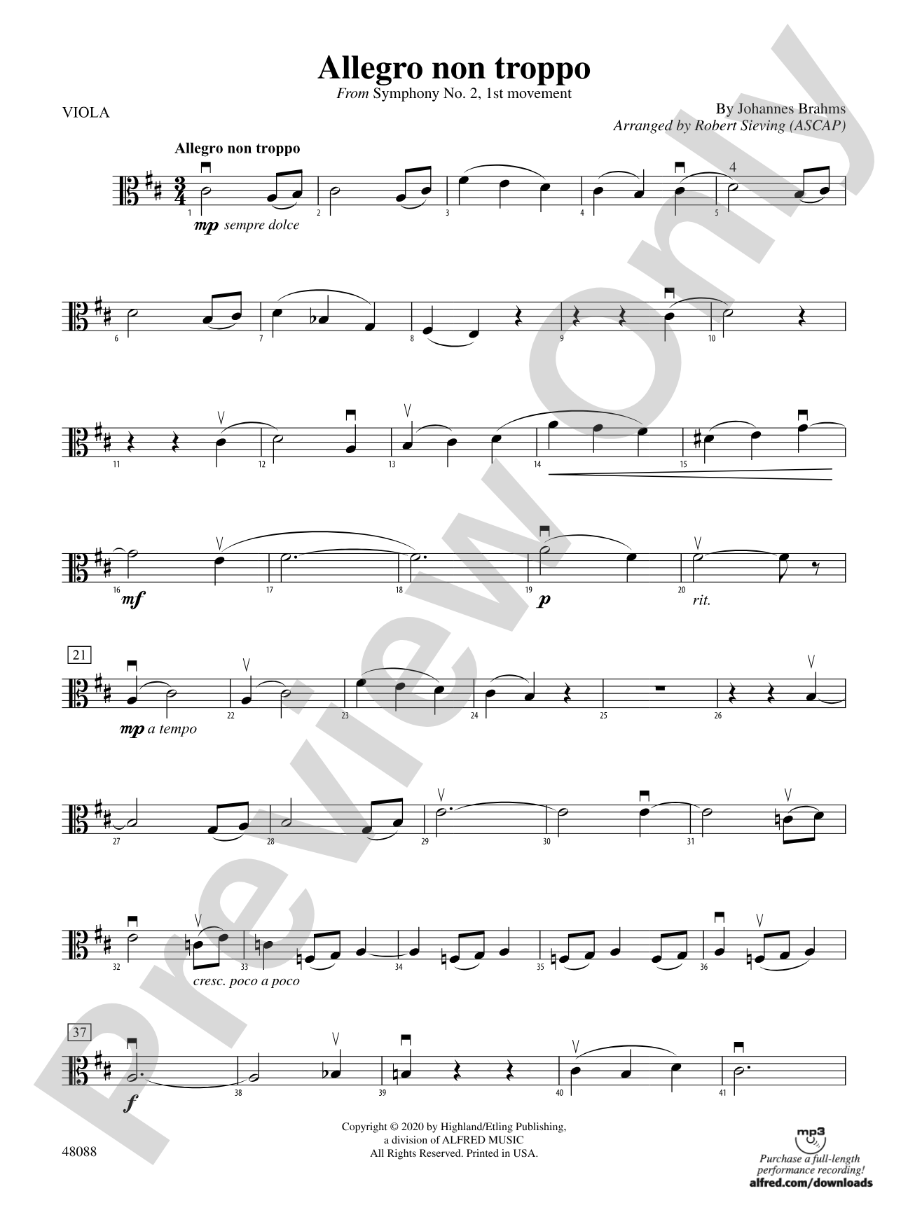Allegro non troppo: Viola