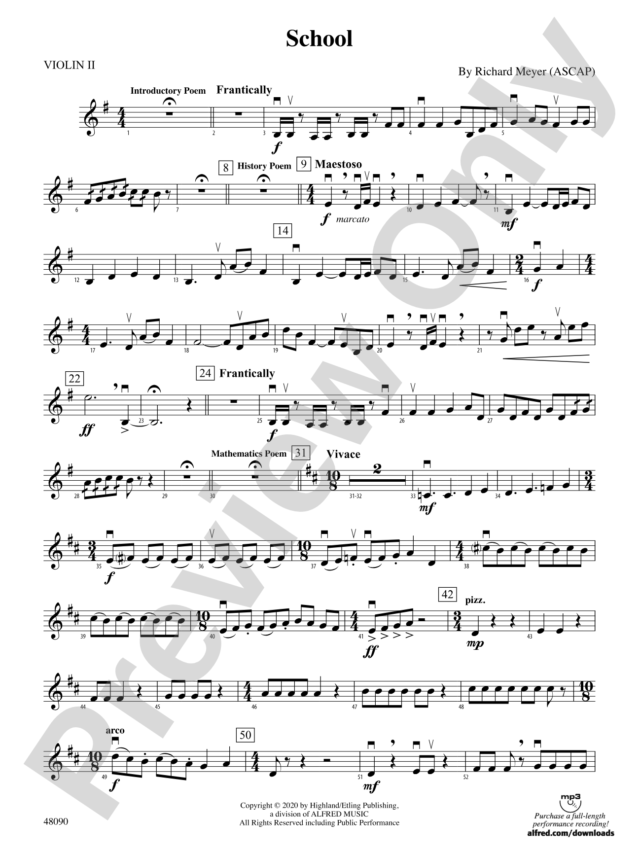 School: 2nd Violin