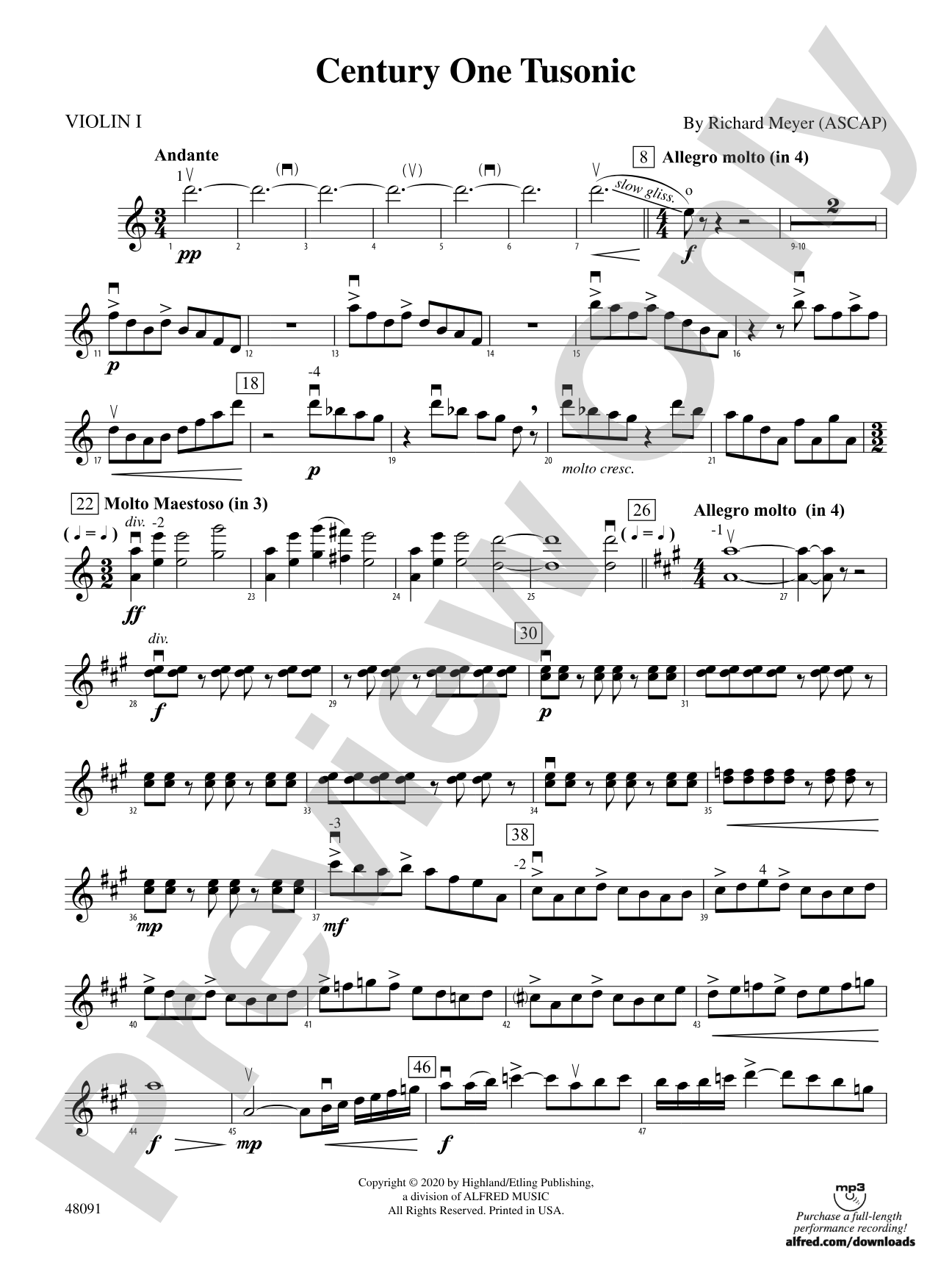 Century One Tusonic: 1st Violin