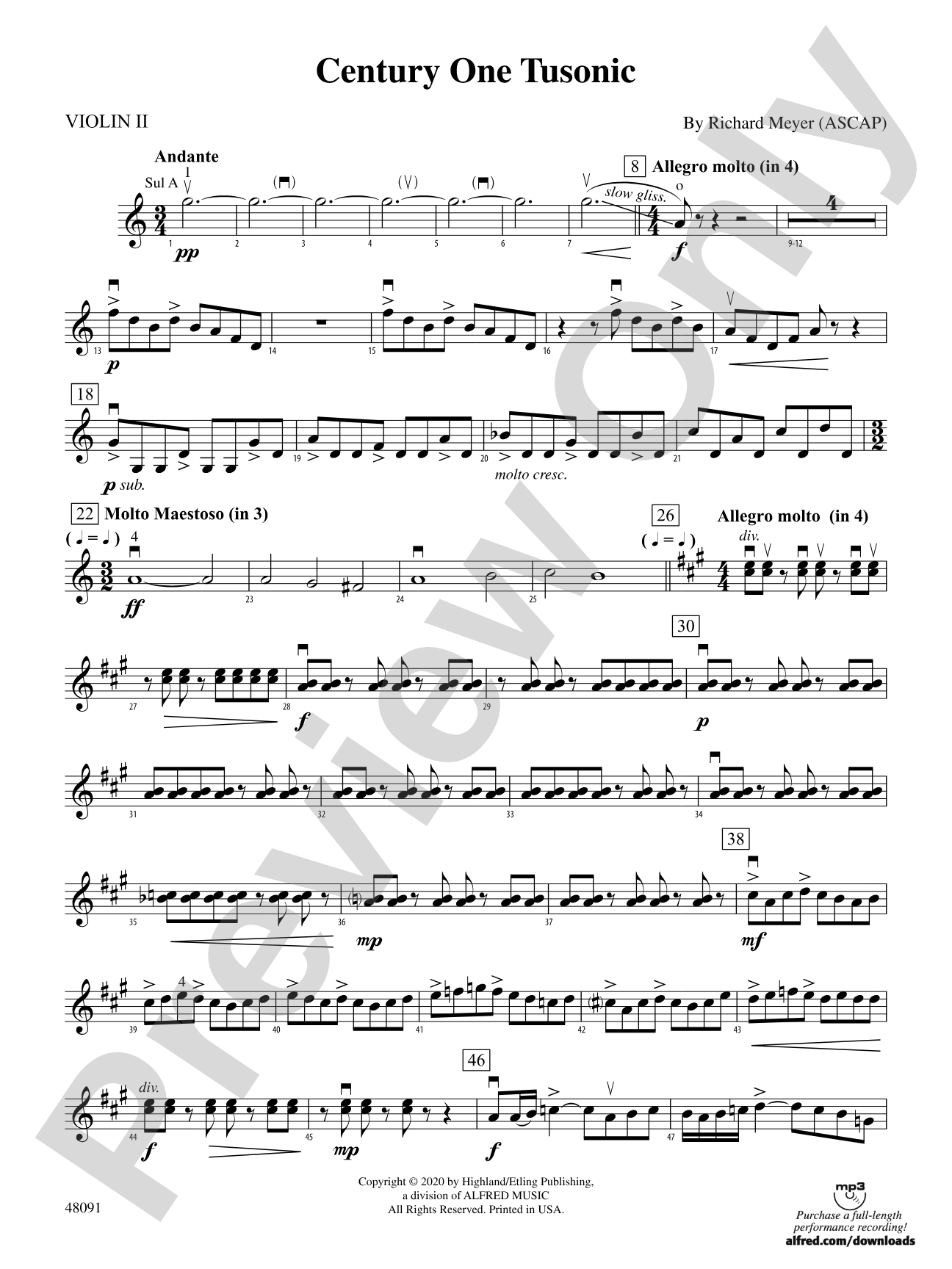 Century One Tusonic: 2nd Violin