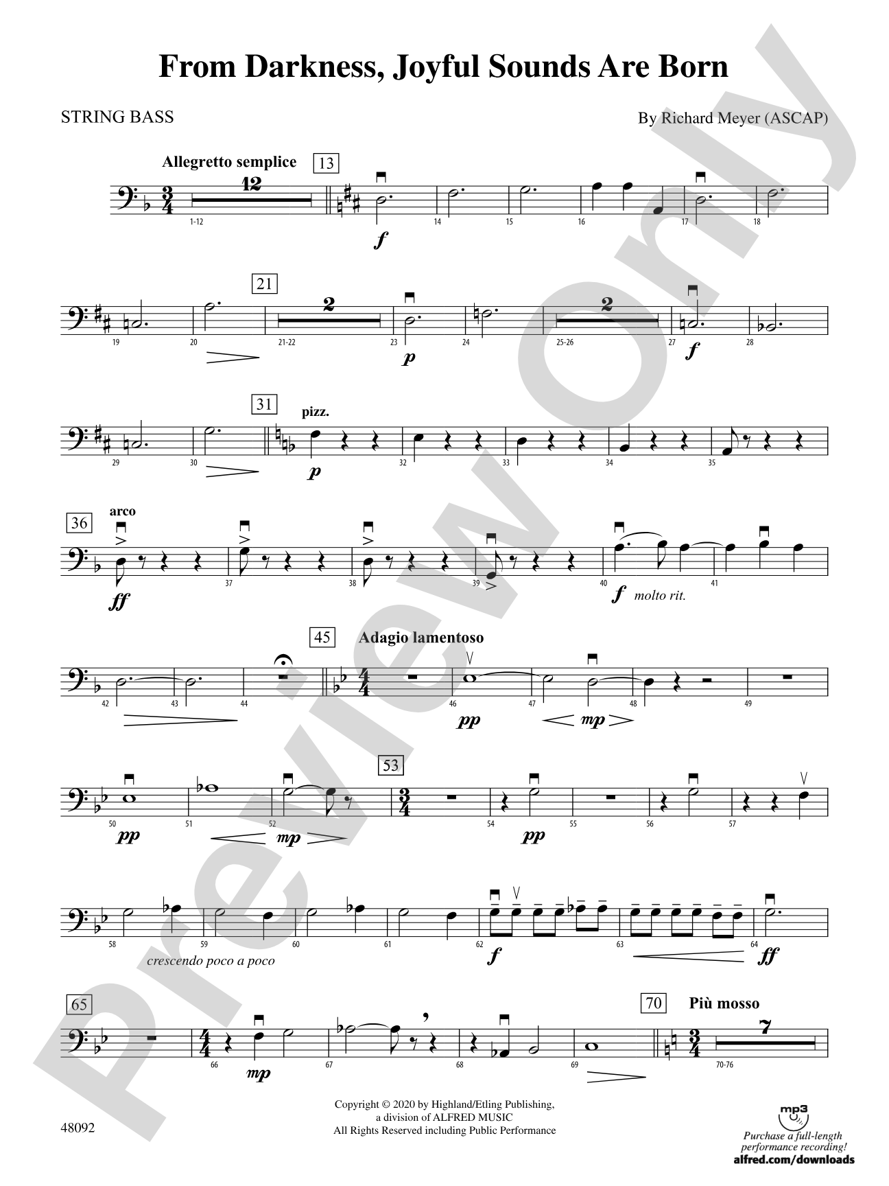 From Darkness, Joyful Sounds Are Born: String Bass