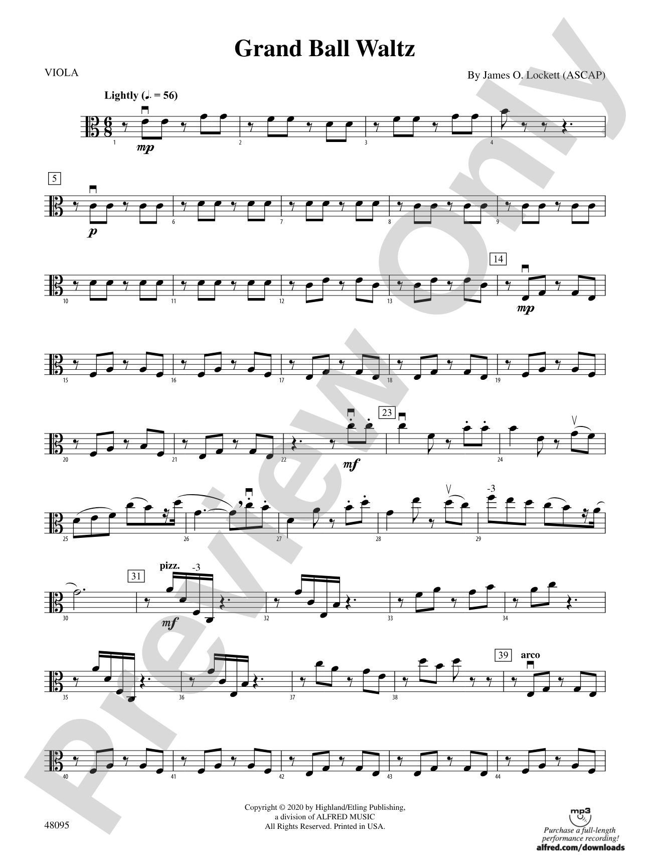 Grand Ball Waltz: Viola