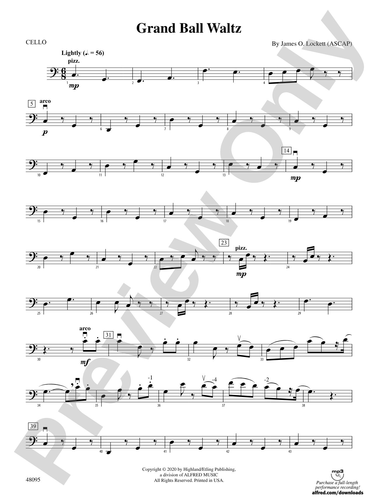 Grand Ball Waltz: Cello