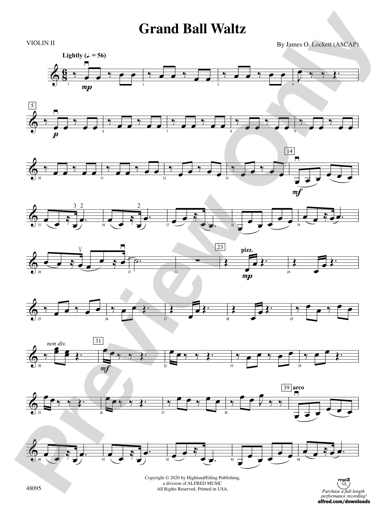 Grand Ball Waltz: 2nd Violin