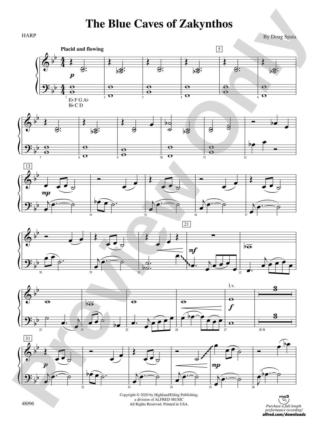 The Blue Caves of Zakynthos: Piano Accompaniment
