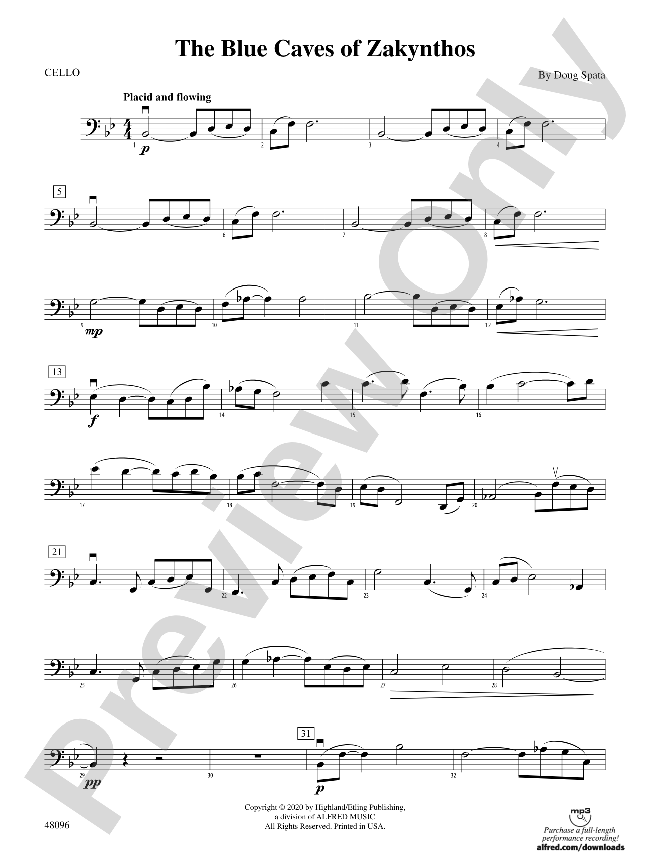 The Blue Caves of Zakynthos: Cello