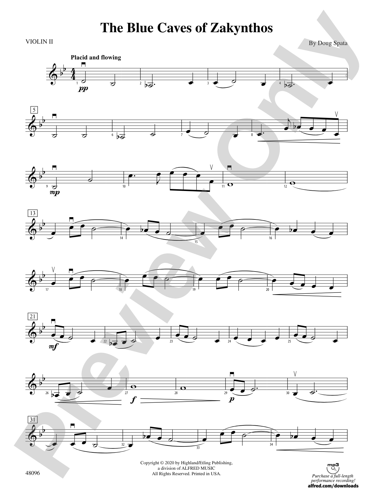 The Blue Caves of Zakynthos: 2nd Violin