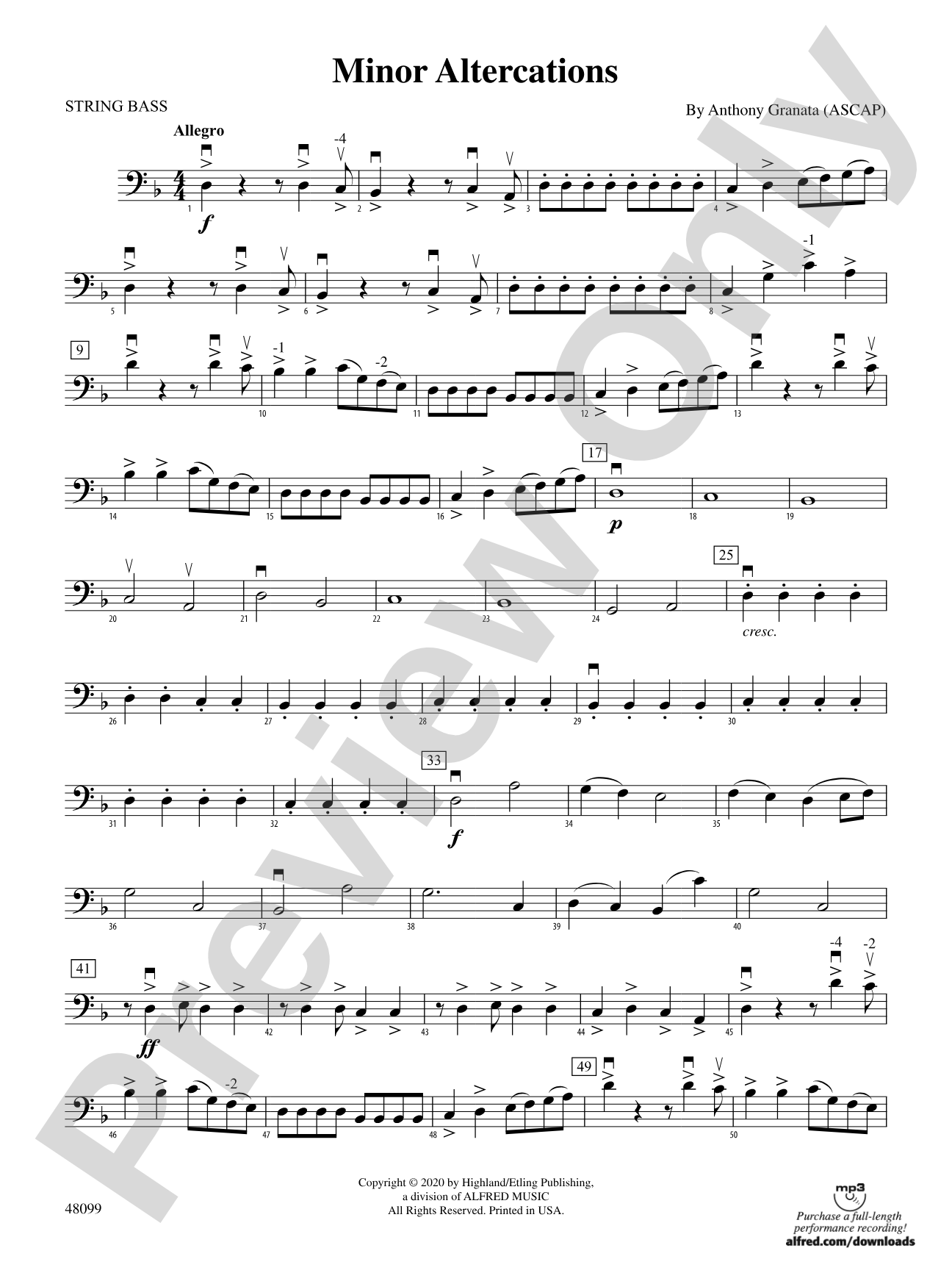 Minor Altercations: String Bass