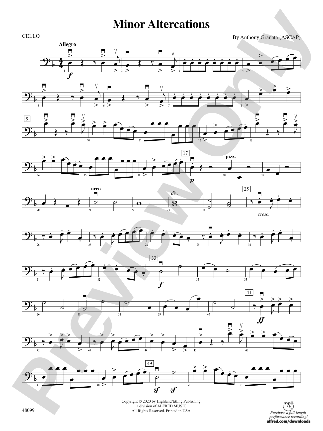 Minor Altercations: Cello