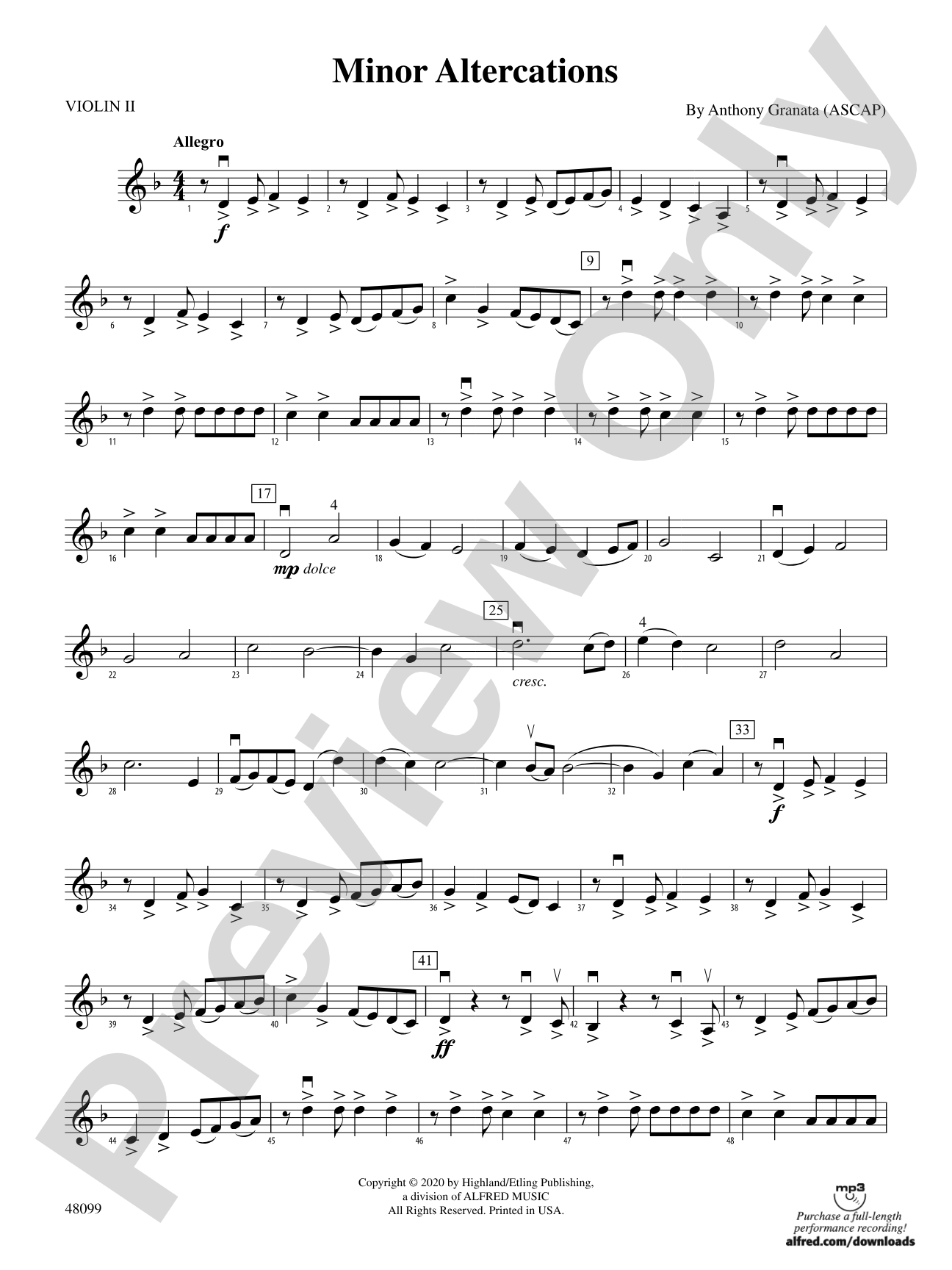 Minor Altercations: 2nd Violin