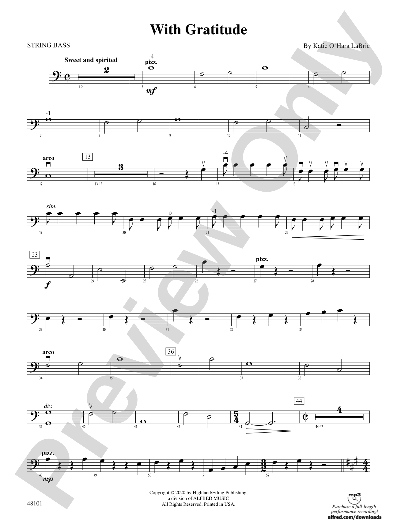 With Gratitude: String Bass