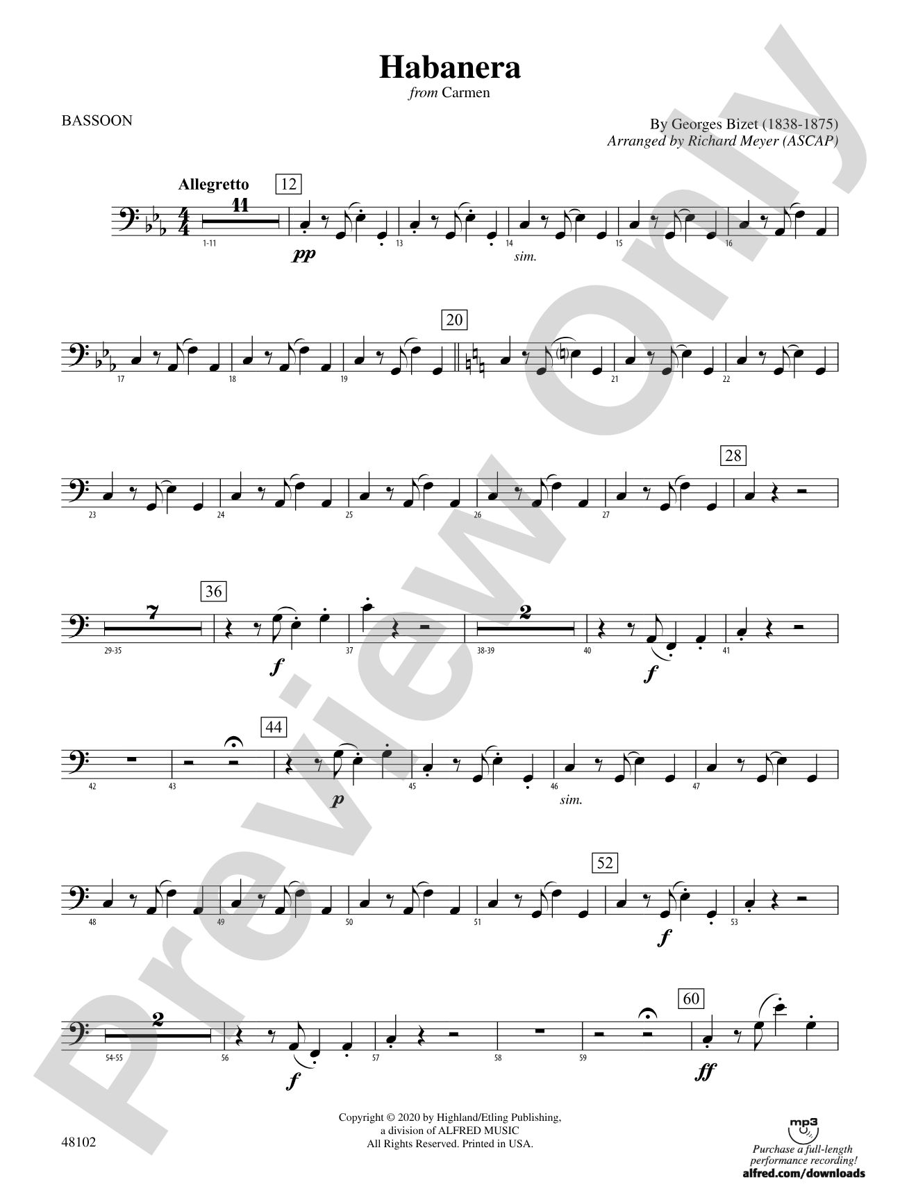 Habanera: Bassoon