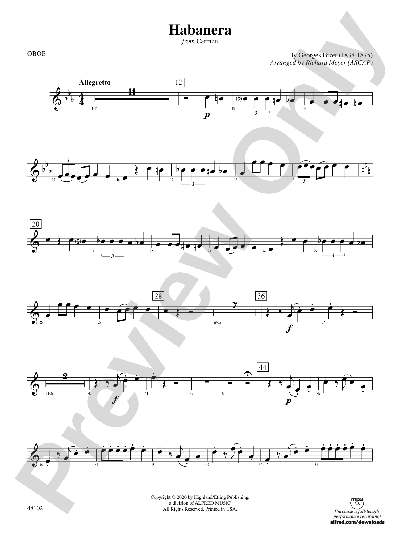 Habanera: Oboe