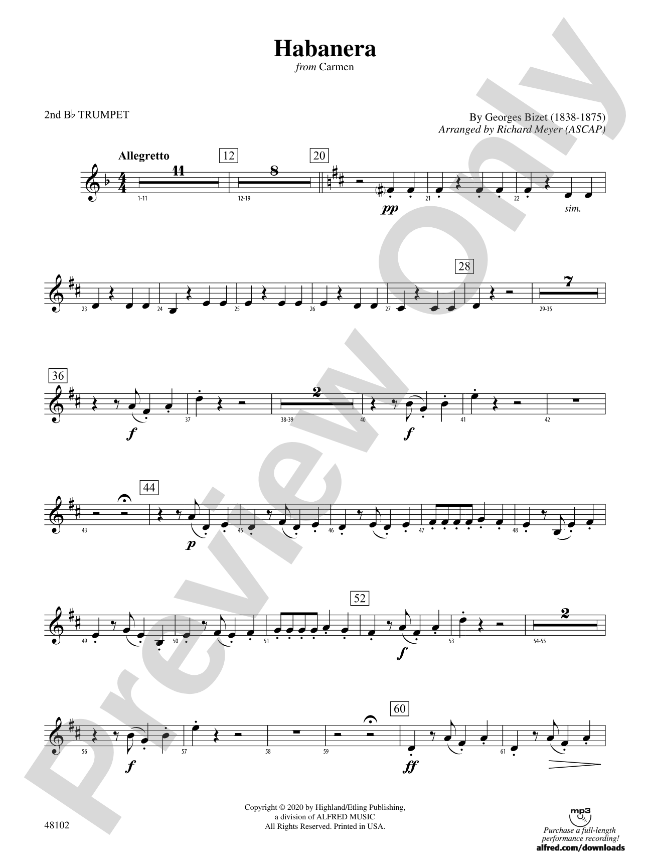 Habanera: 2nd B-flat Trumpet
