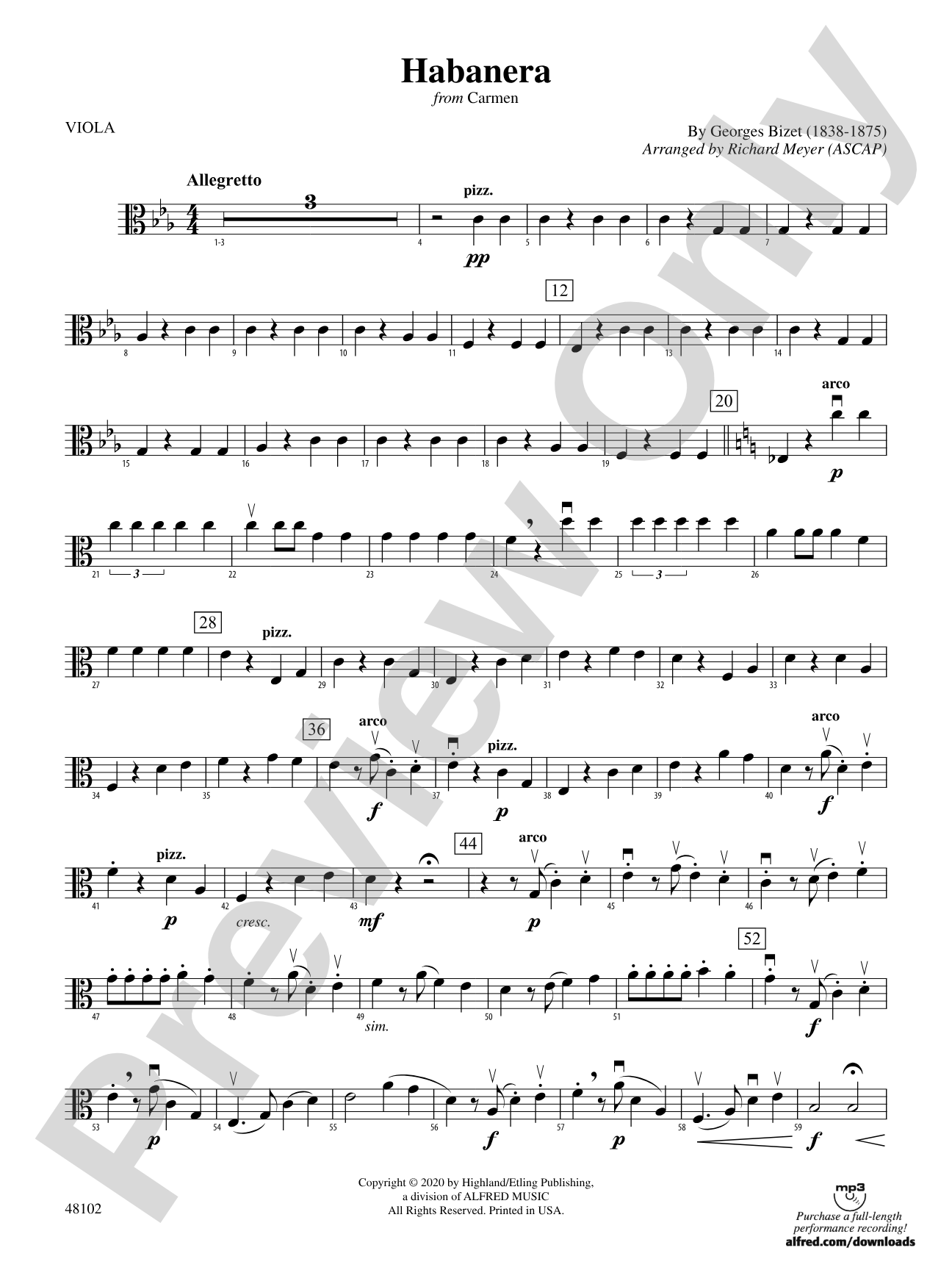 Habanera: Viola