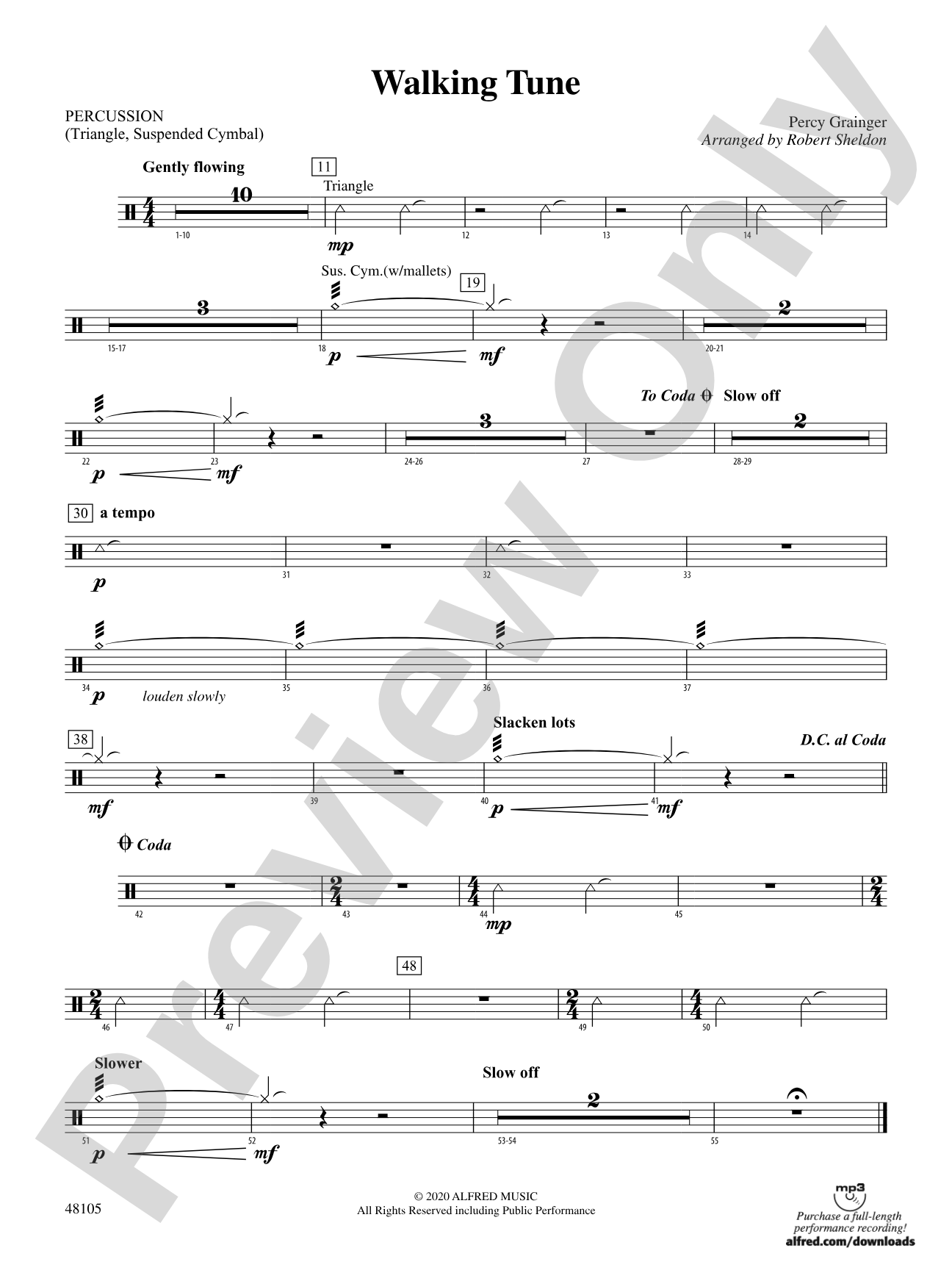 Walking Tune: 1st Percussion