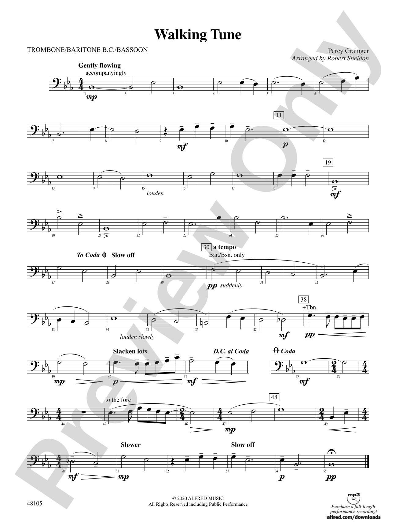Walking Tune: 1st Trombone