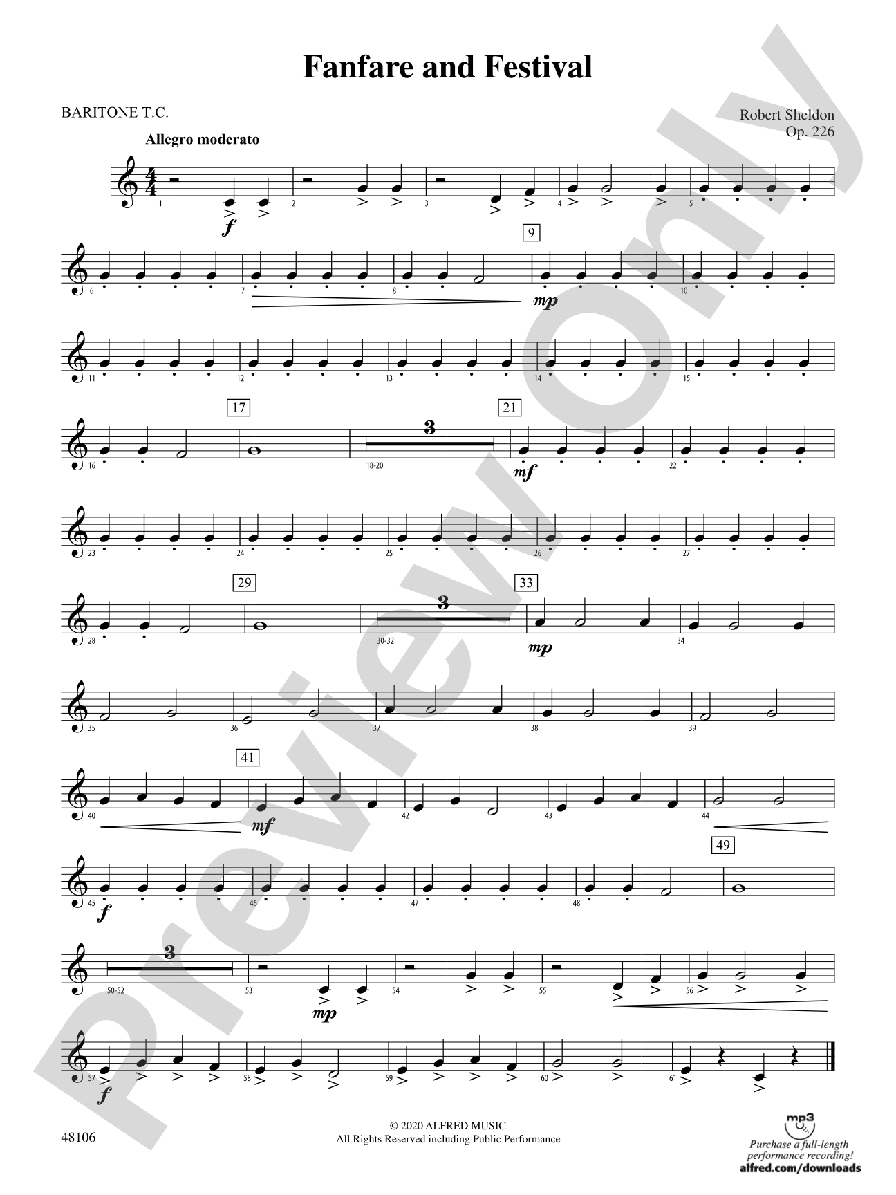 Fanfare and Festival: Baritone T.C.