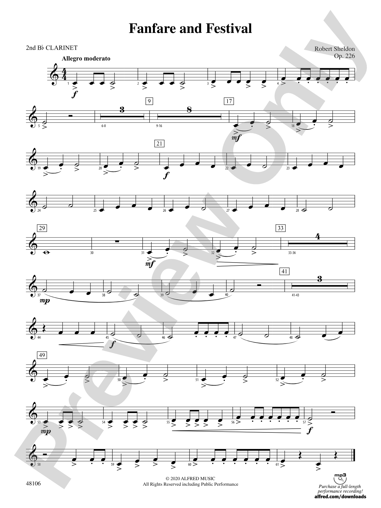 Fanfare and Festival: 2nd B-flat Clarinet