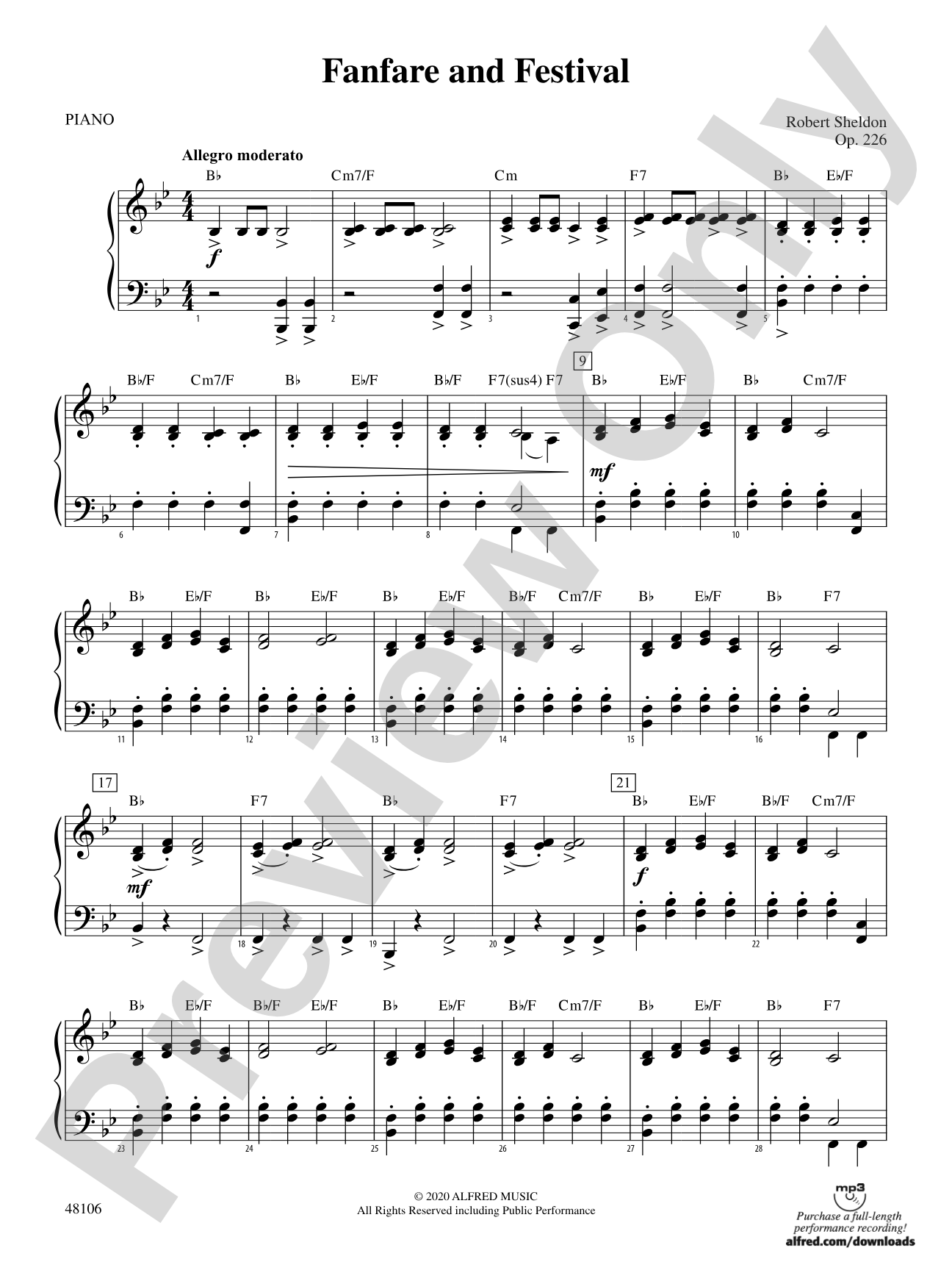 Fanfare and Festival: Piano Accompaniment