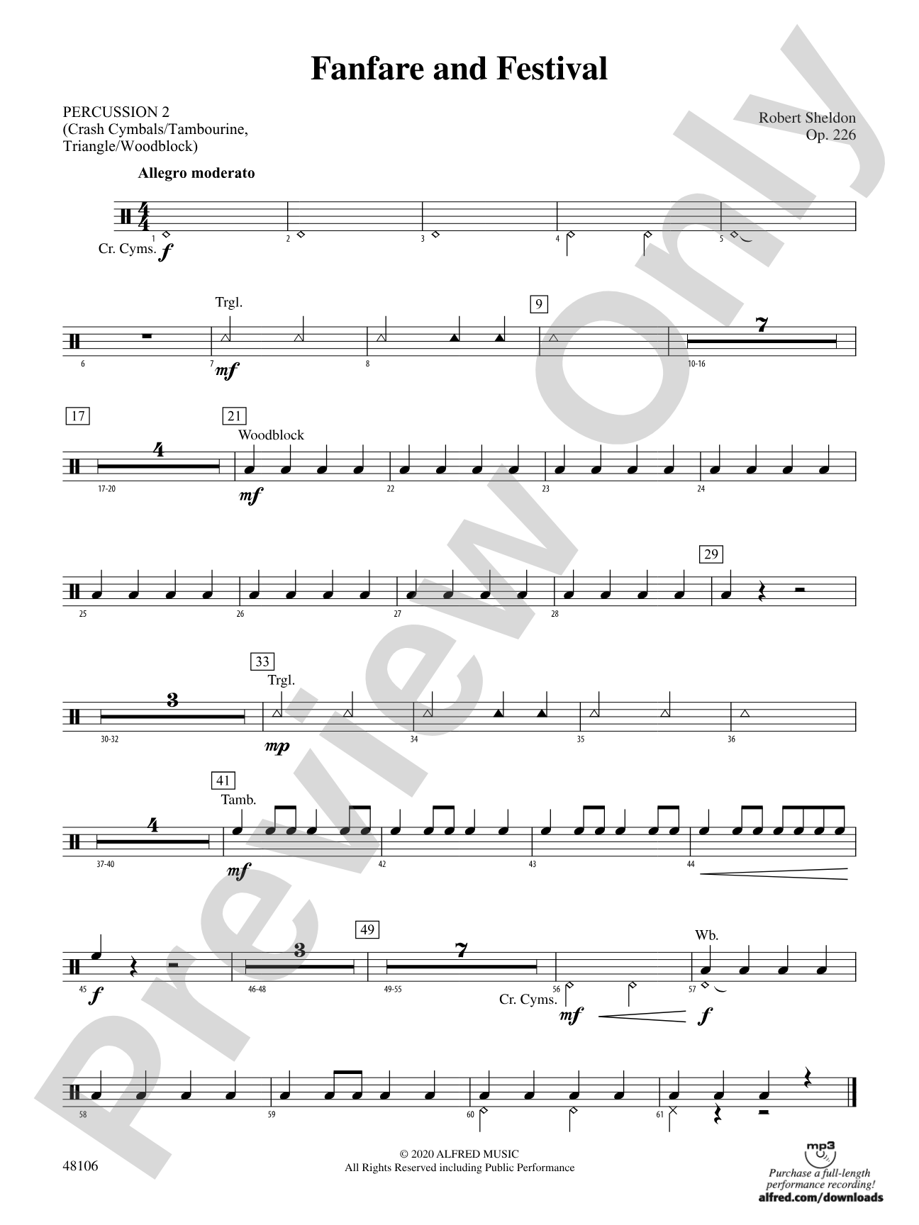 Fanfare and Festival: 2nd Percussion