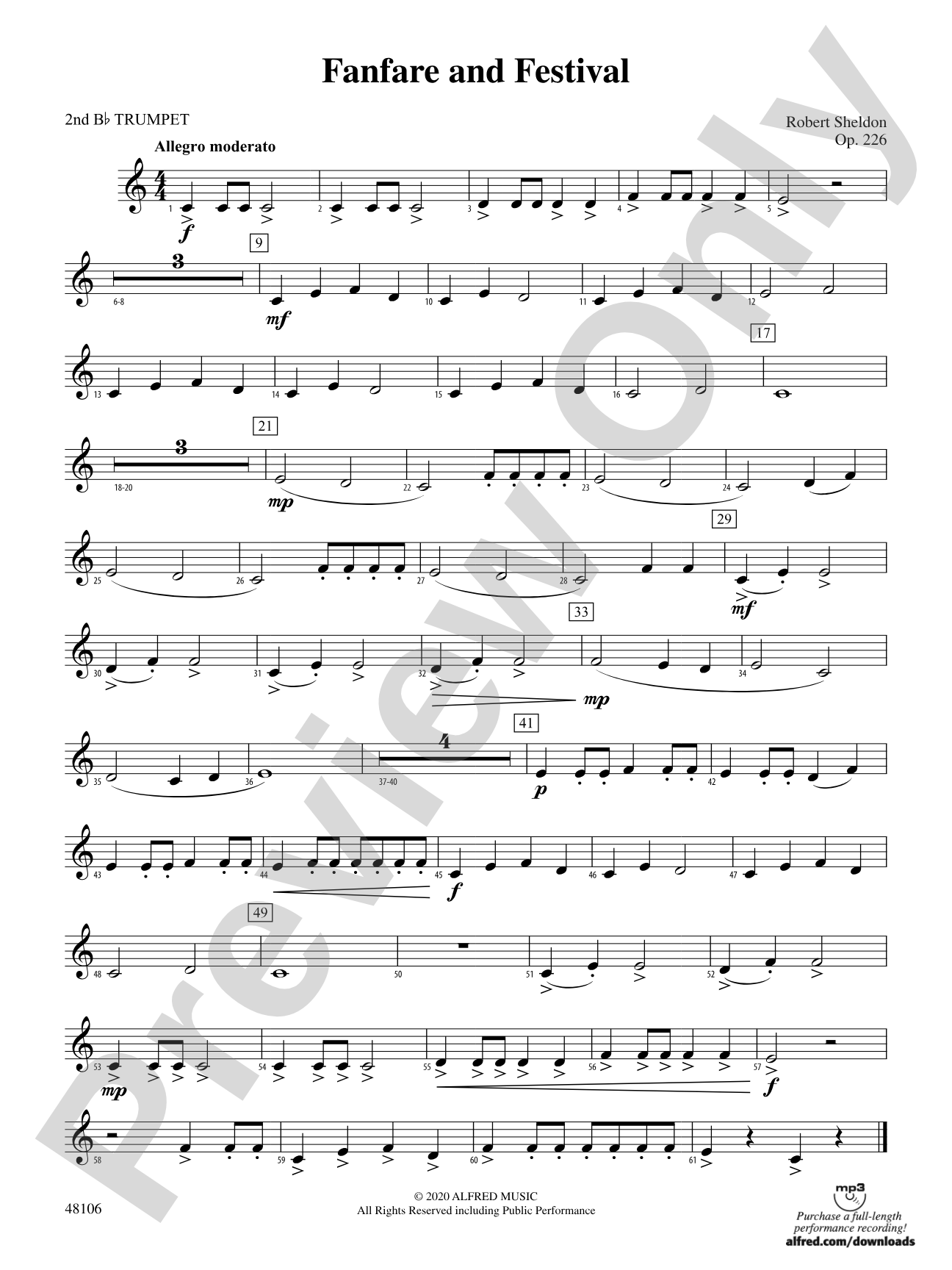 Fanfare and Festival: 2nd B-flat Trumpet