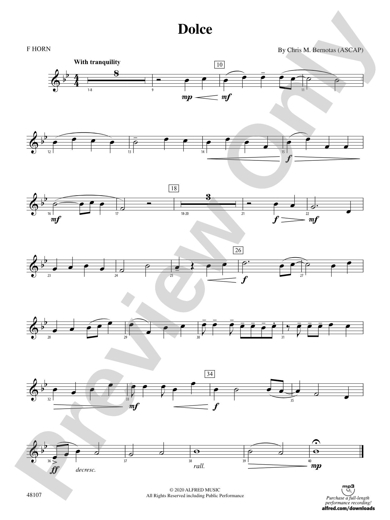Dolce: 1st F Horn