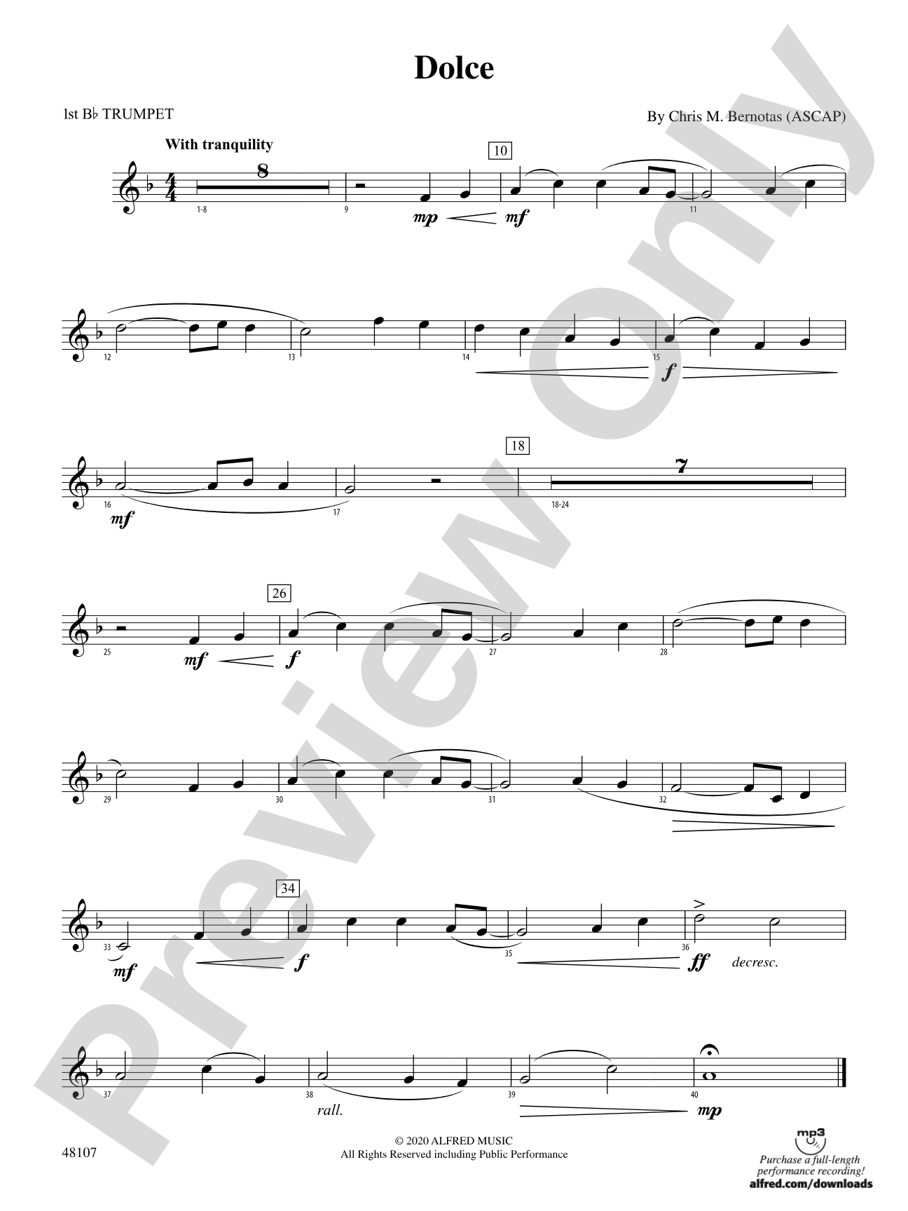 Dolce: 1st B-flat Trumpet