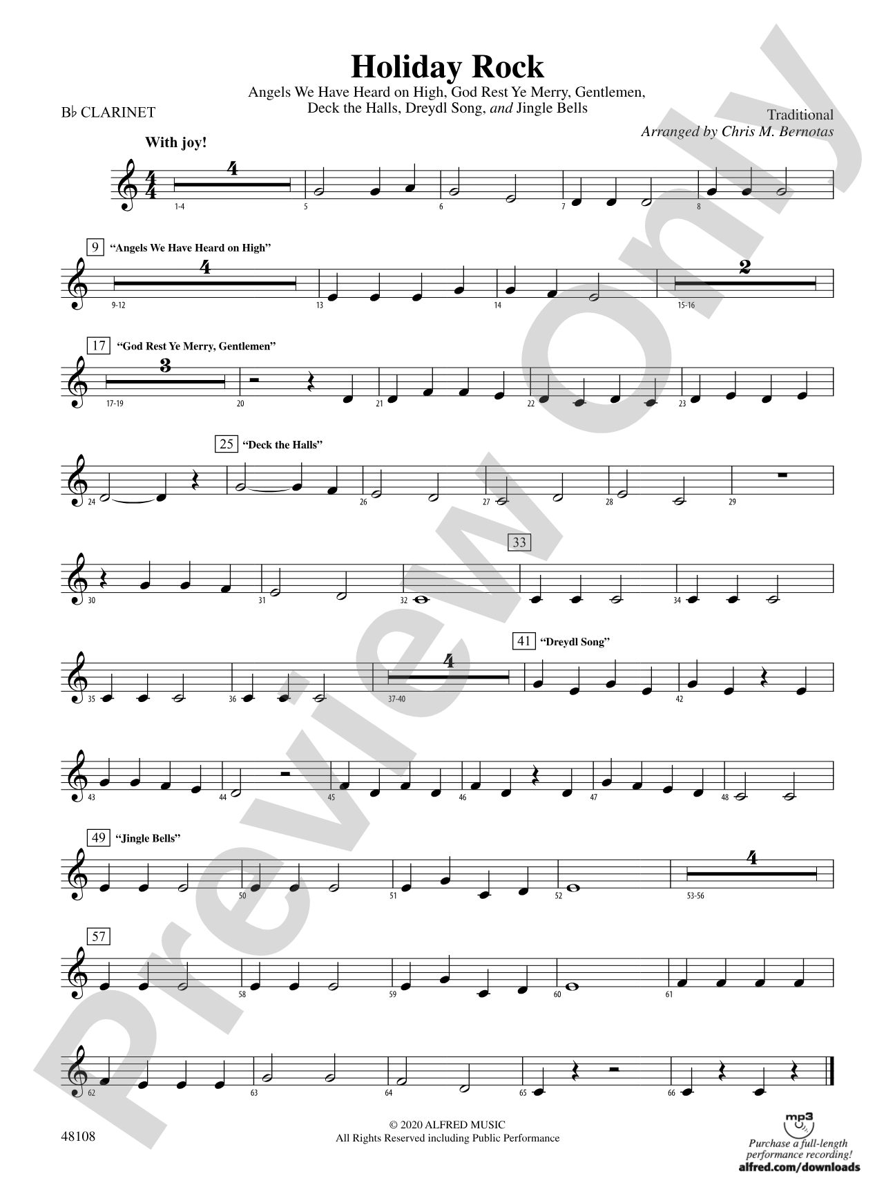 Holiday Rock: 1st B-flat Clarinet