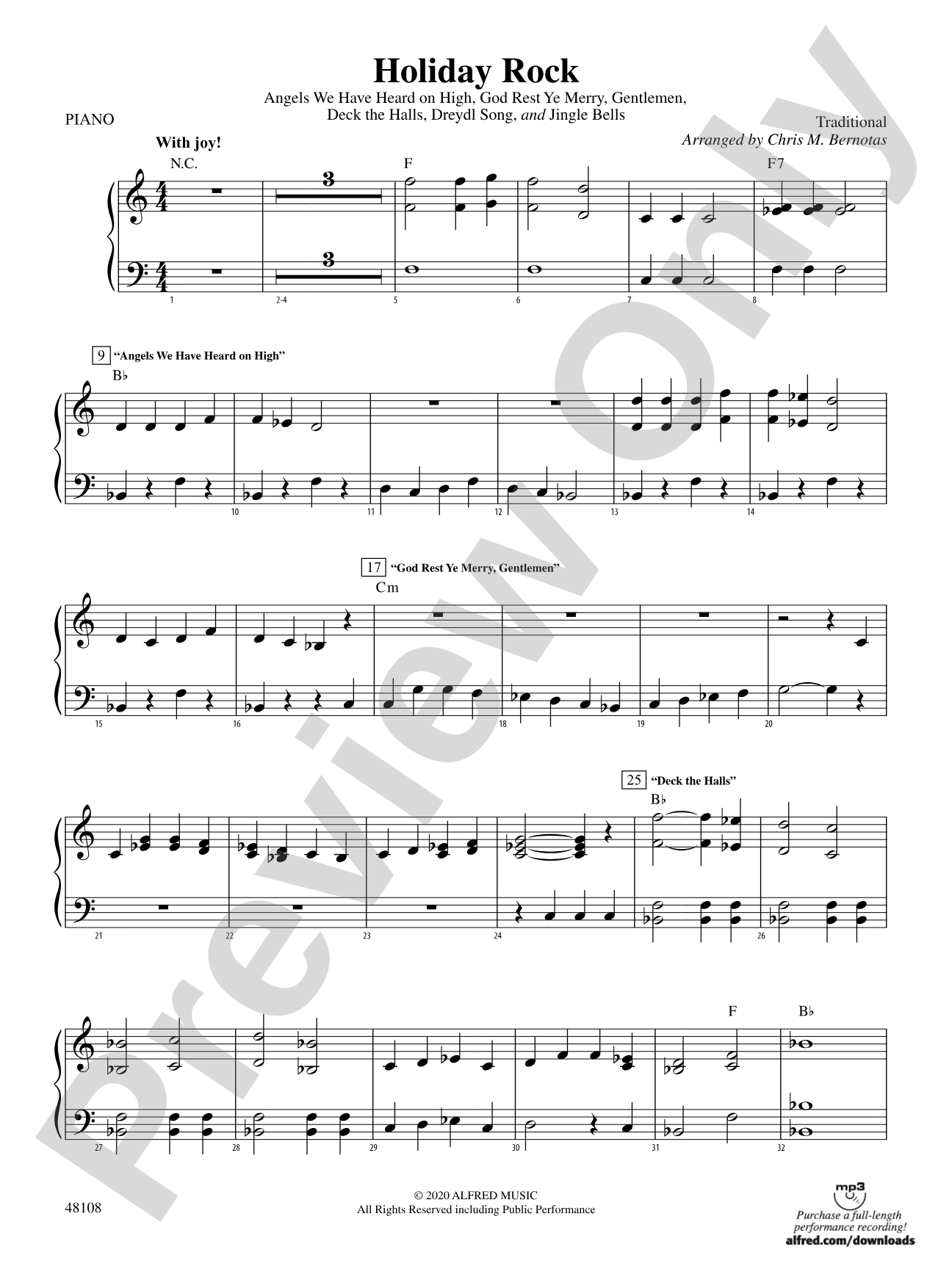Holiday Rock: Piano Accompaniment