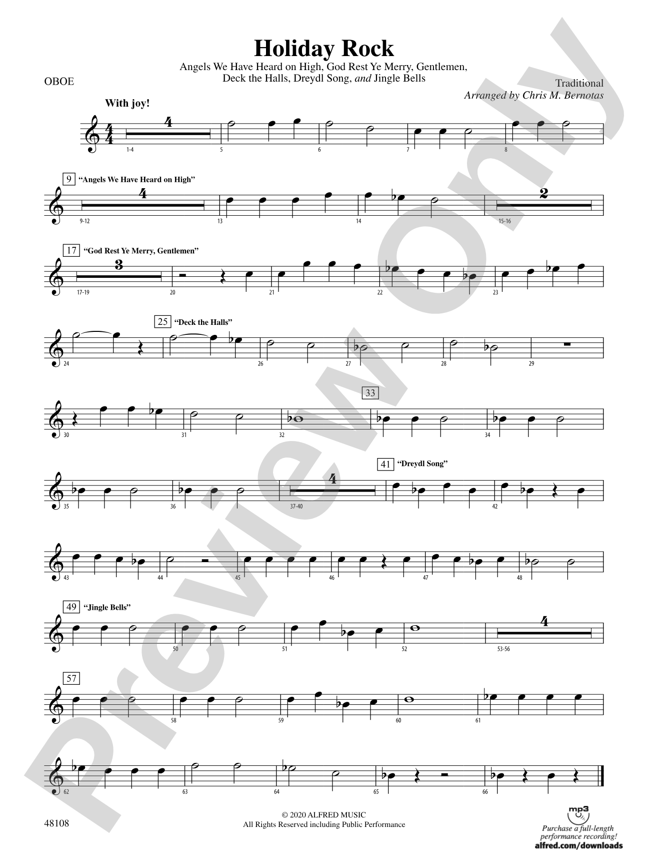 Holiday Rock: Oboe