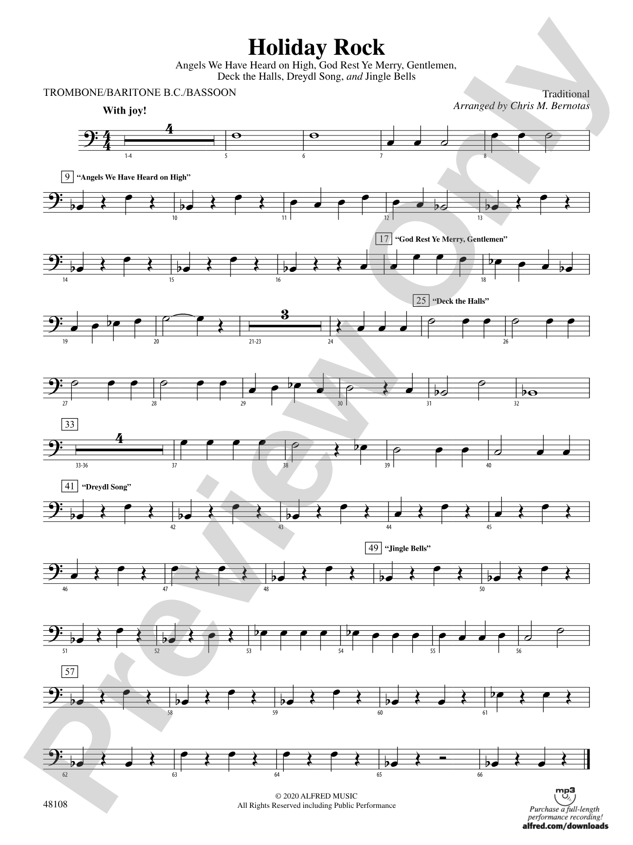 Holiday Rock: 1st Trombone