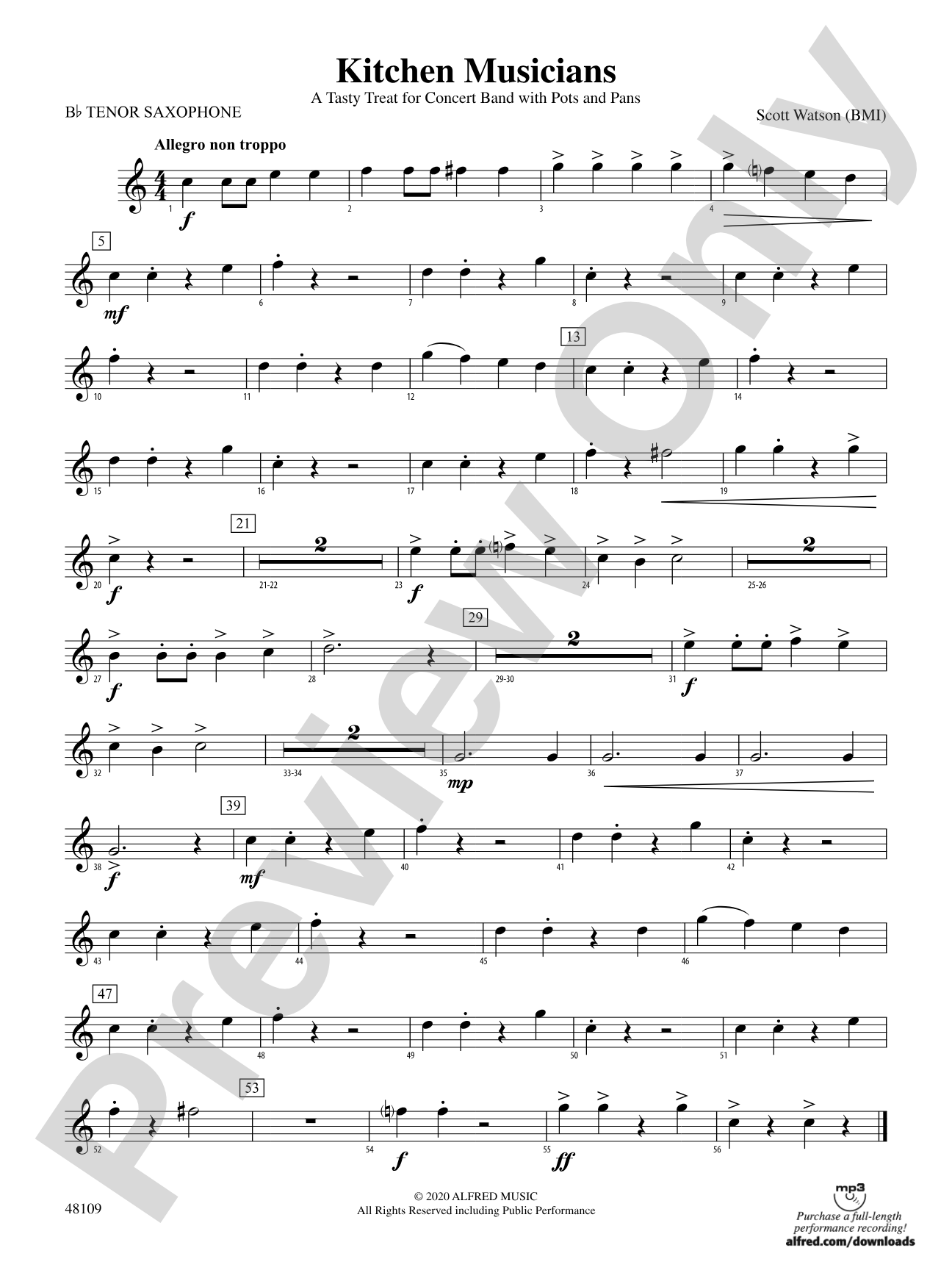 Kitchen Musicians: B-flat Tenor Saxophone