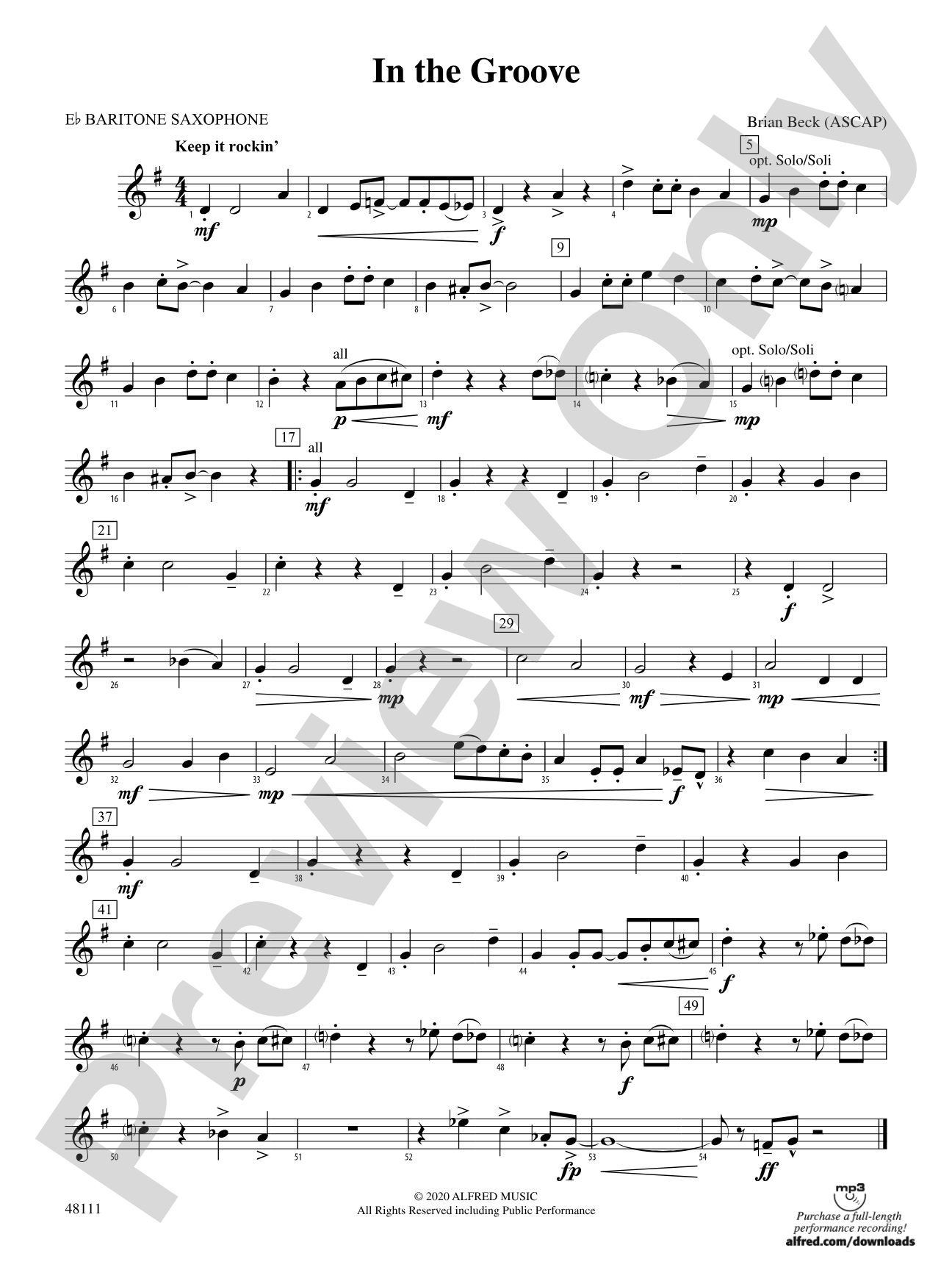 In the Groove: E-flat Baritone Saxophone