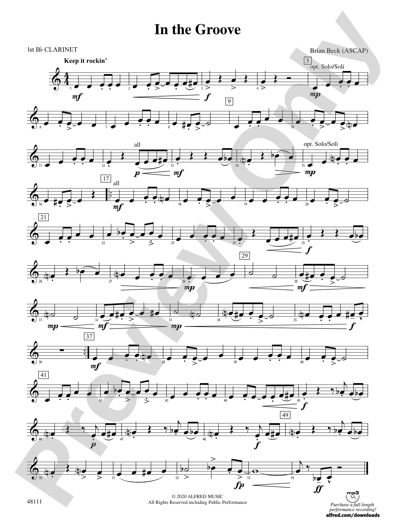 In the Groove: 1st B-flat Clarinet