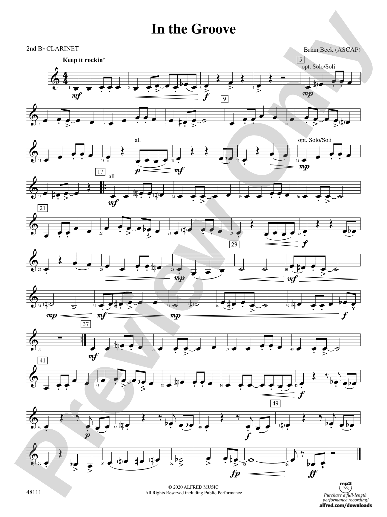 In the Groove: 2nd B-flat Clarinet