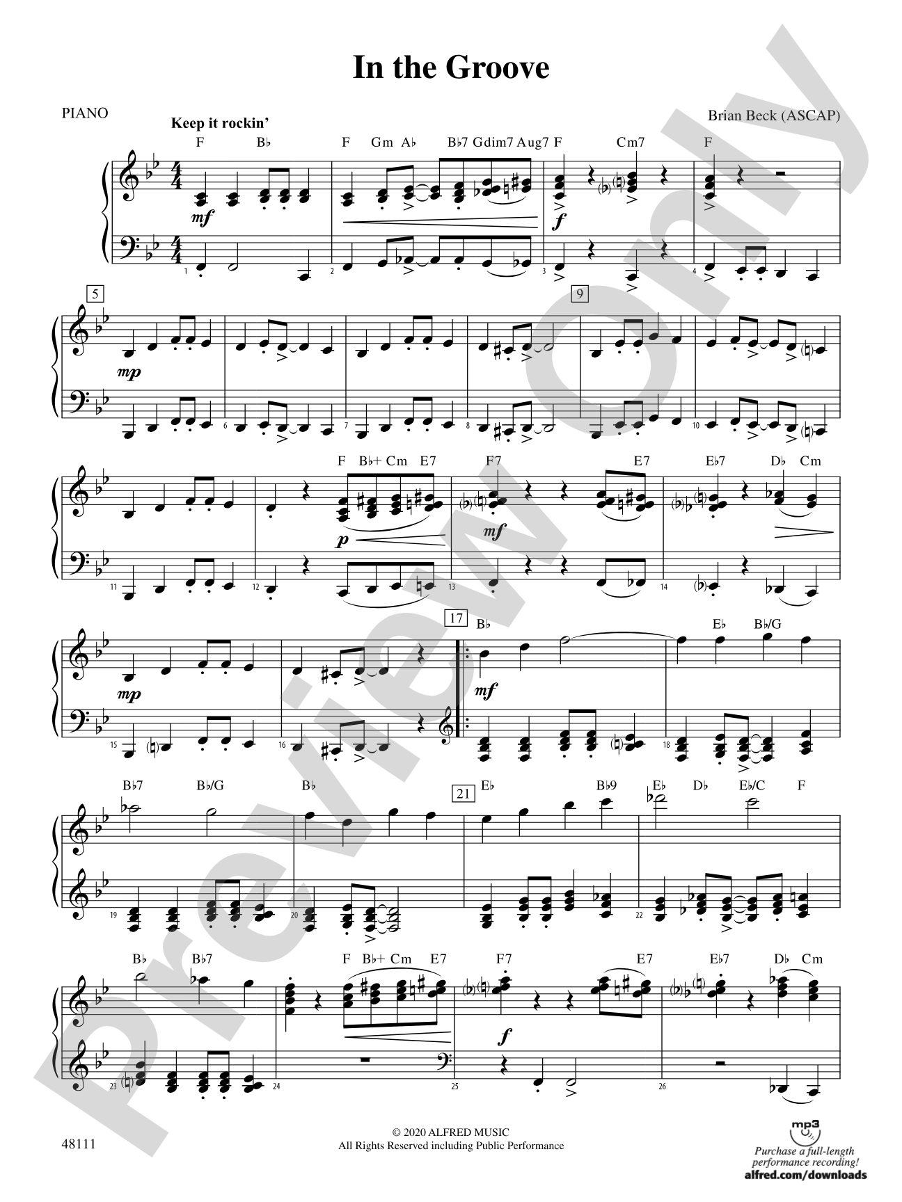 In the Groove: Piano Accompaniment