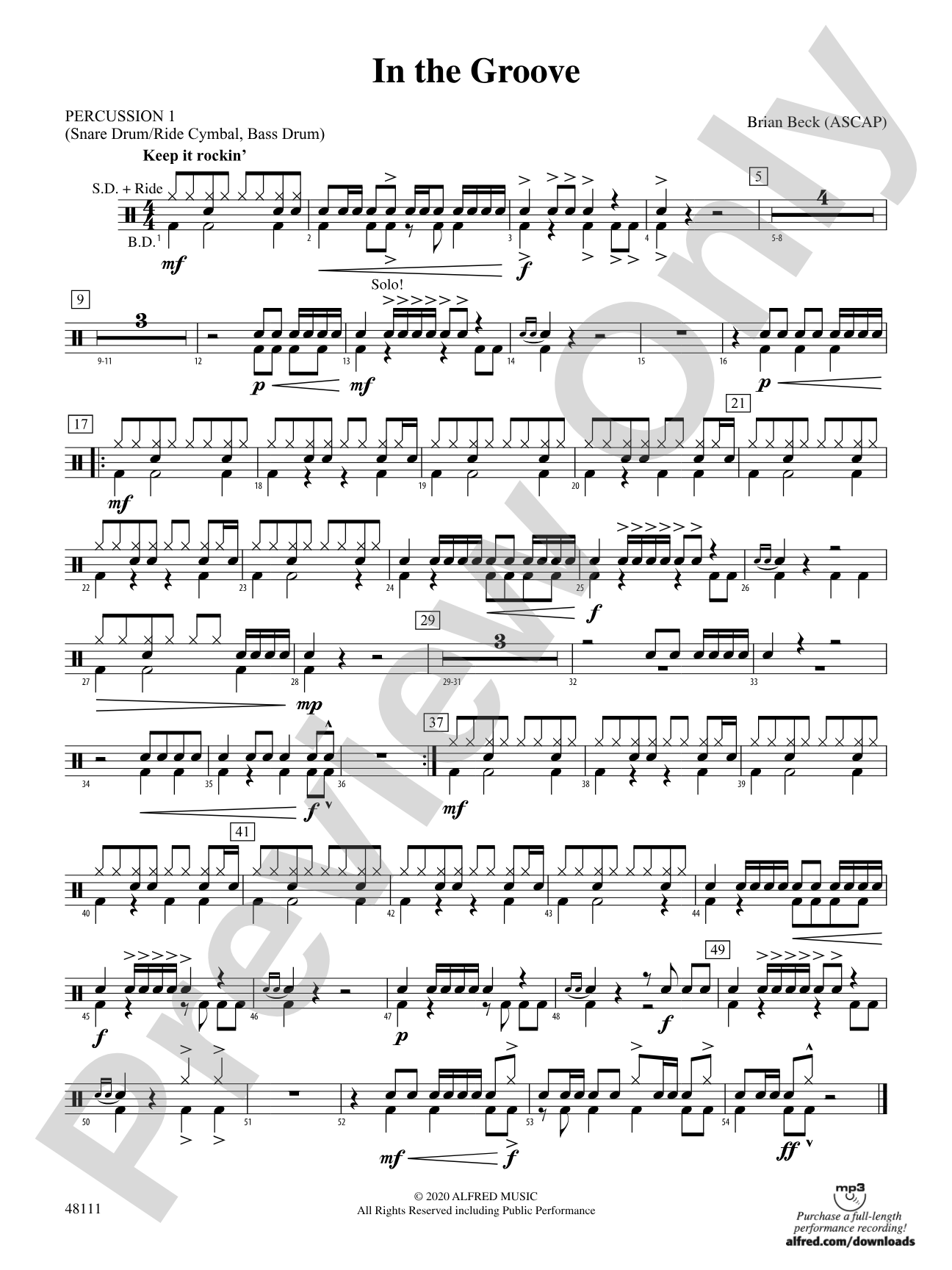 In the Groove: 1st Percussion
