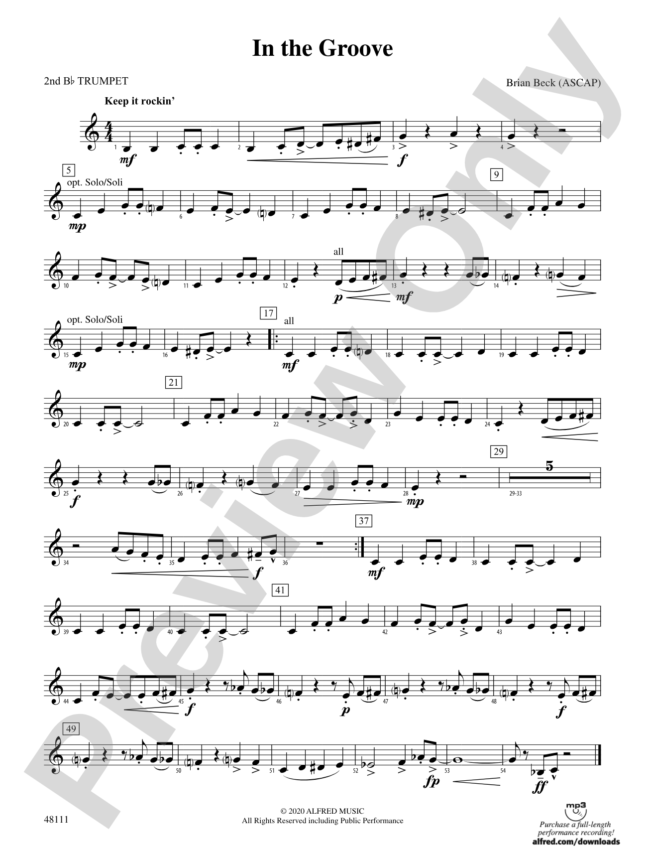 In the Groove: 2nd B-flat Trumpet