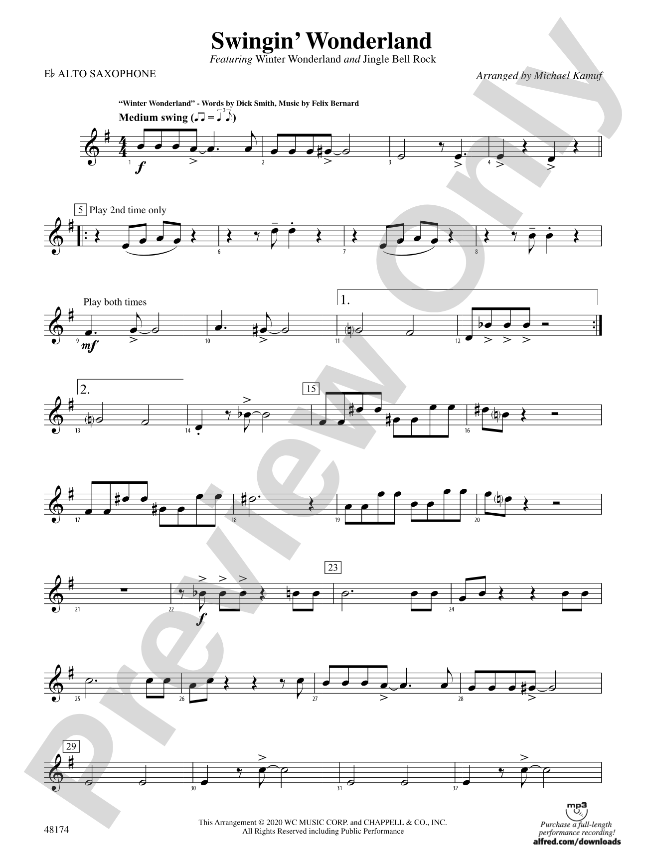 Swingin' Wonderland: E-flat Alto Saxophone