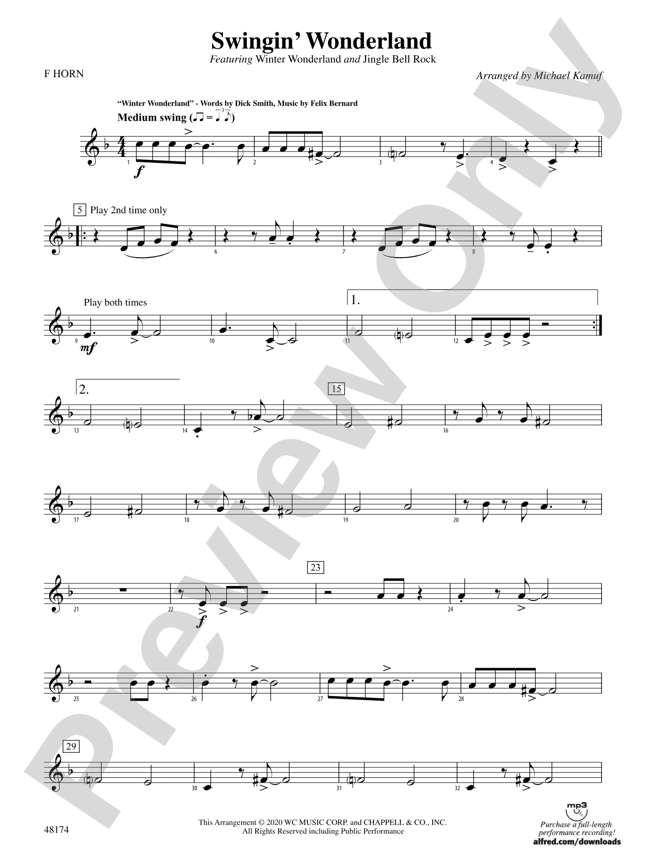 Swingin' Wonderland: 1st F Horn