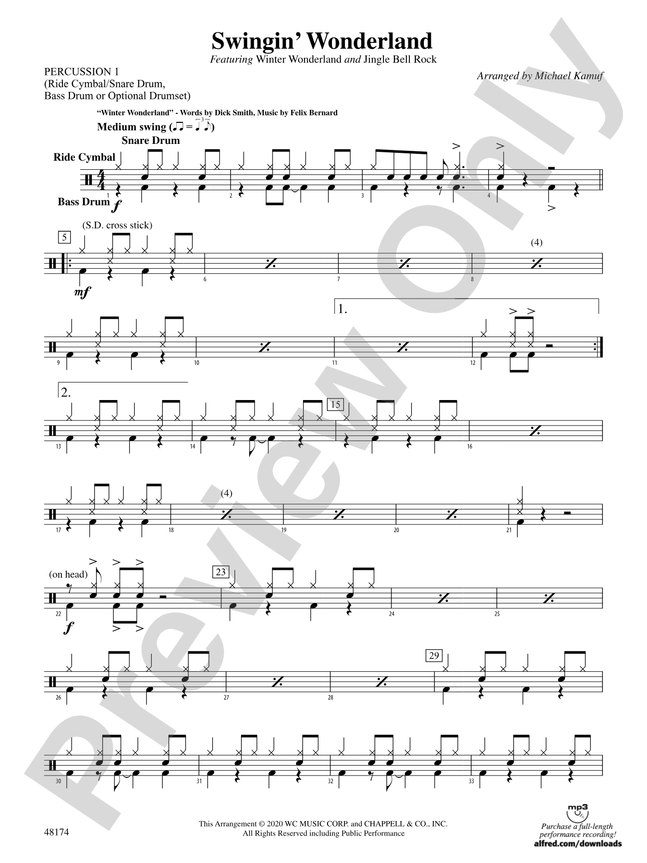 Swingin' Wonderland: 1st Percussion