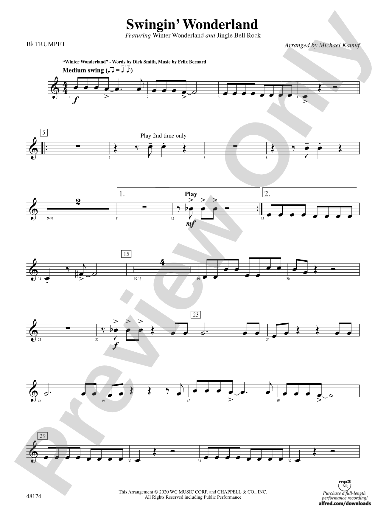 Swingin' Wonderland: 1st B-flat Trumpet