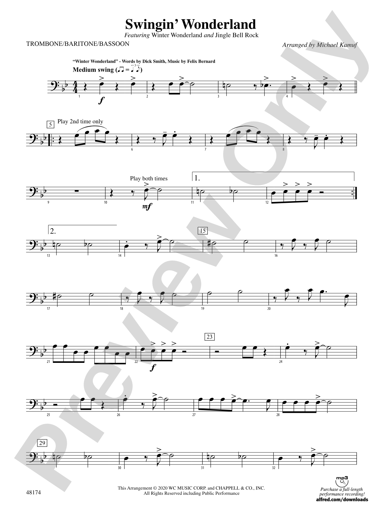 Swingin' Wonderland: 1st Trombone