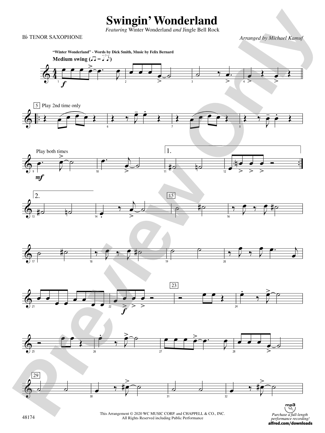 Swingin' Wonderland: B-flat Tenor Saxophone